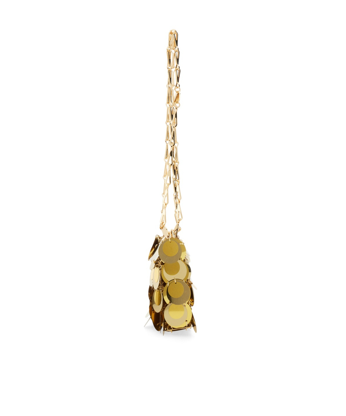 Rabanne Sparkle Discs Shoulder Bag In Nude