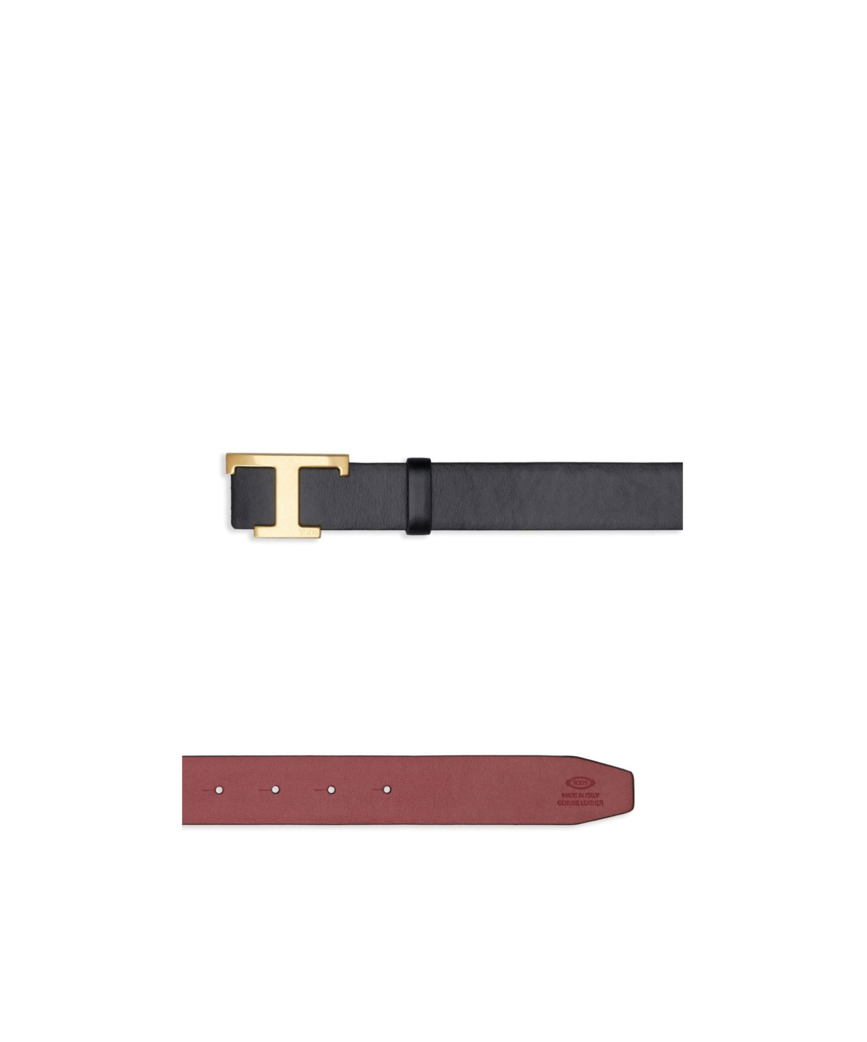 Tod's "t Timeless" Reversible Belt In Black