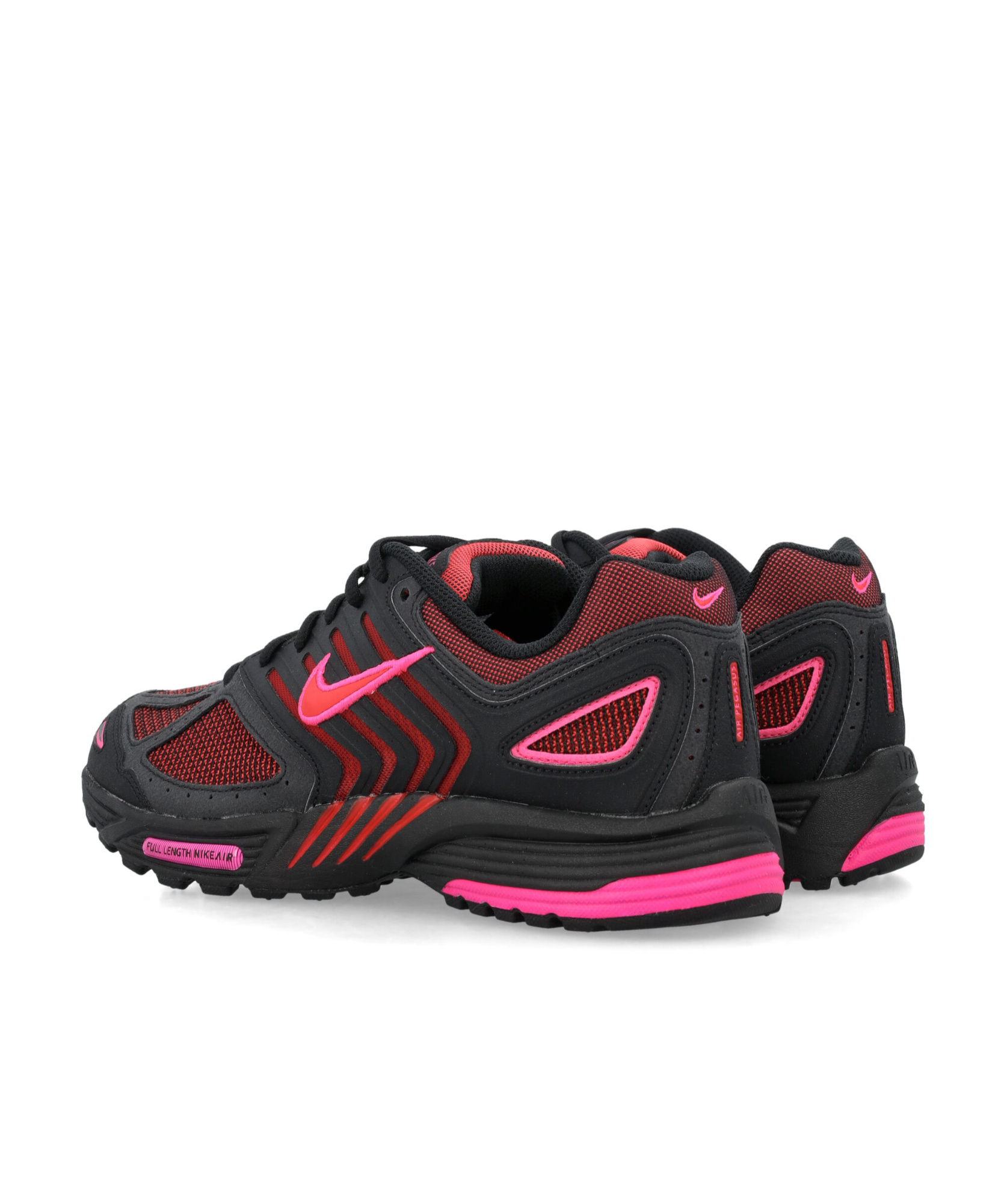 Nike Mens Black Fire Red Fierce Pi Air Peg 2k5 Brand-tab Mesh And Leather Low-top Trainers In Black
