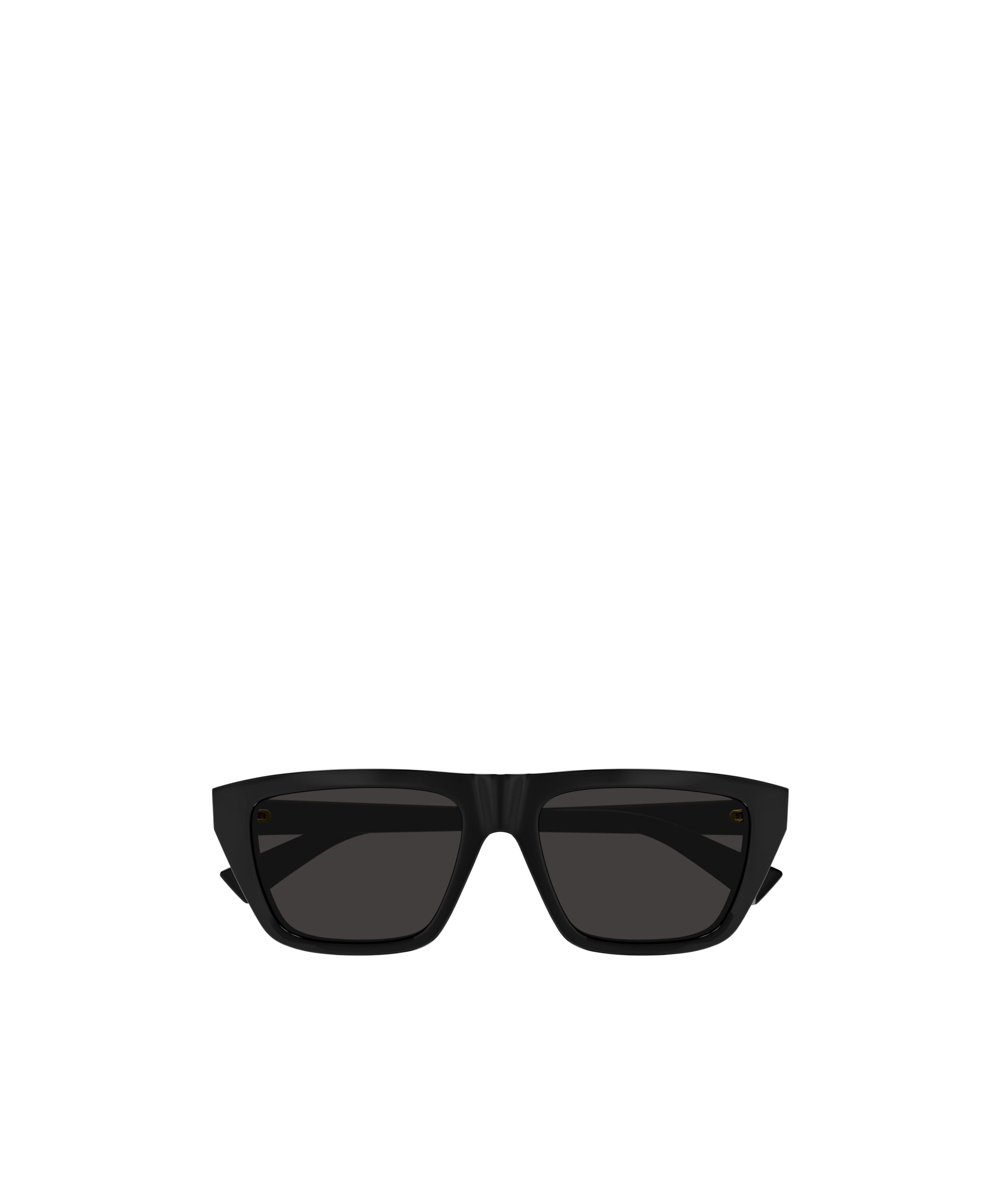 Bottega Veneta Rectangle Frame Sunglasses In Black