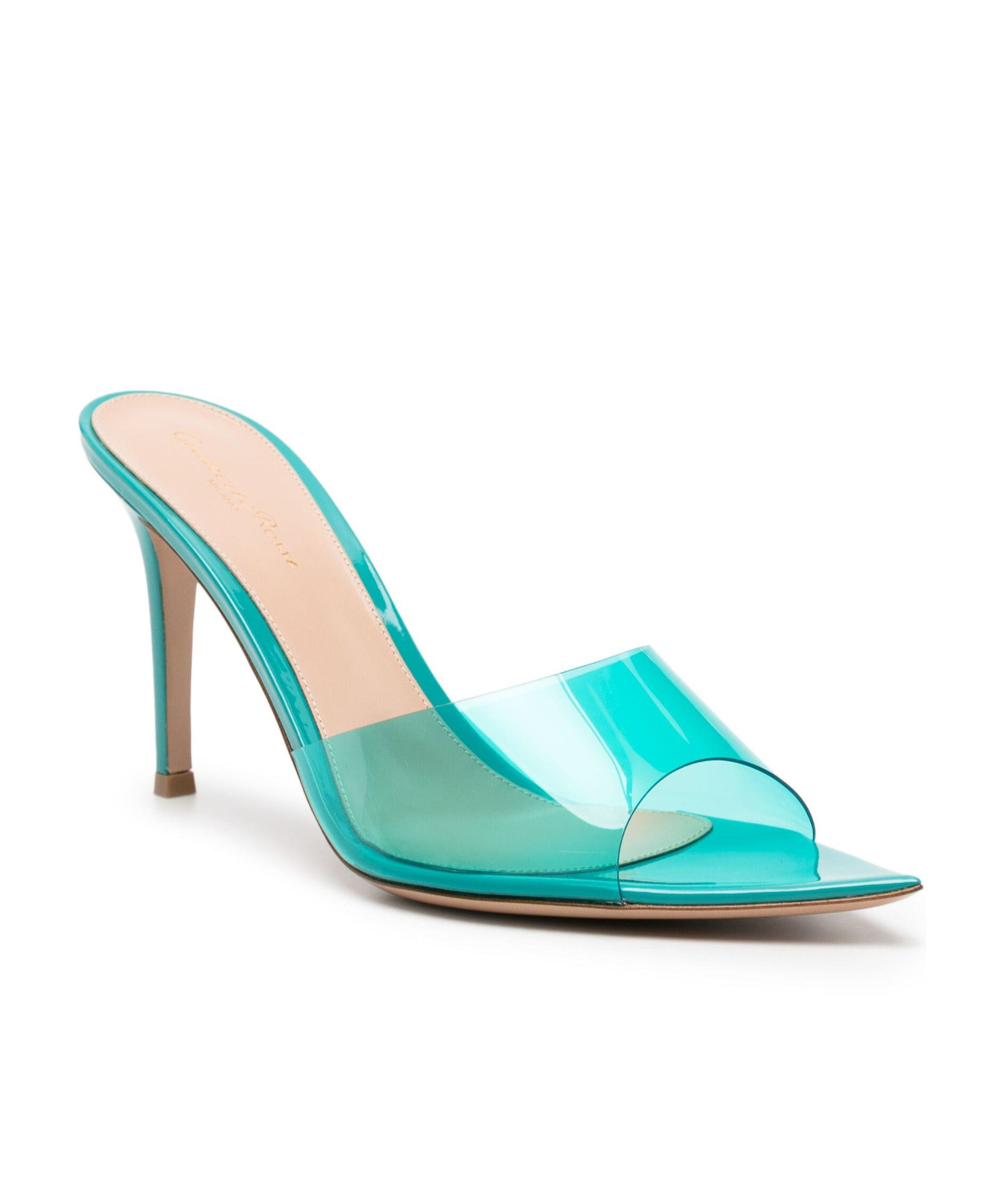 GIANVITO ROSSI ELLE 85MM TRANSPARENT-STRAP MULES 