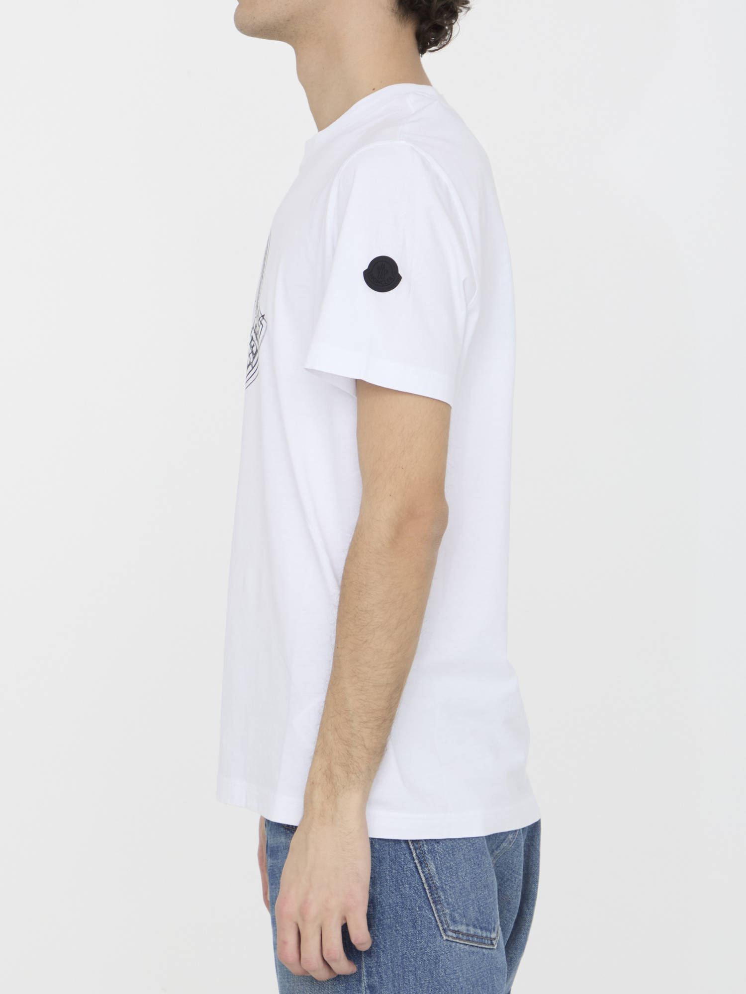 Moncler Logo Motif T-shirt In White