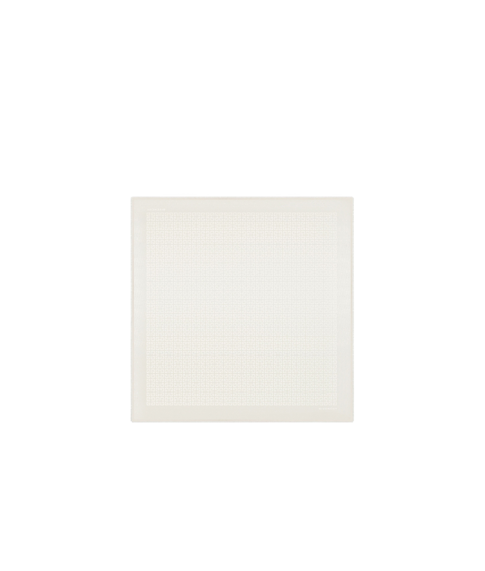 Shop Givenchy 4g Shawl In Silk And Wool With Lurex In White