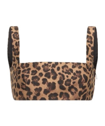 Valentino Leopard Print Short Vest In Brown