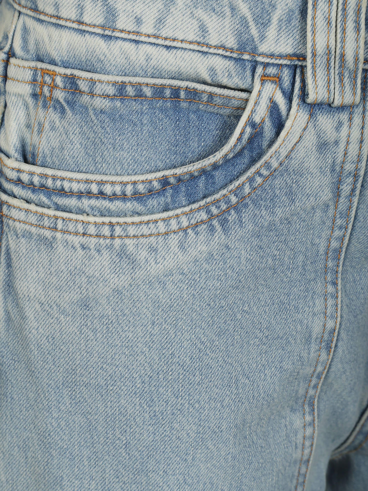 Red Valentino Bag Details Denim Trousers In Gray