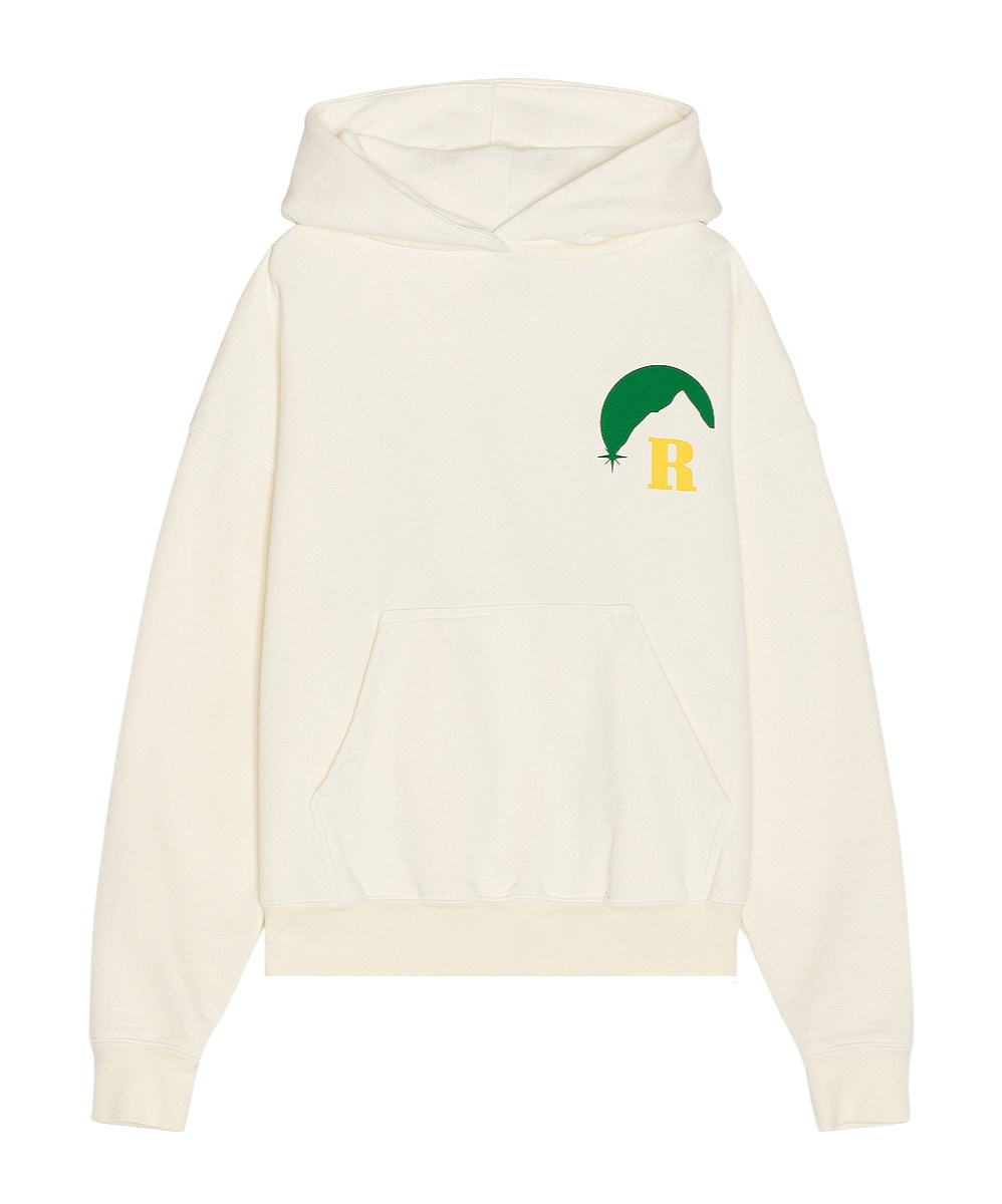 Rhude Moonlight Logo Graphic Hoodie In White