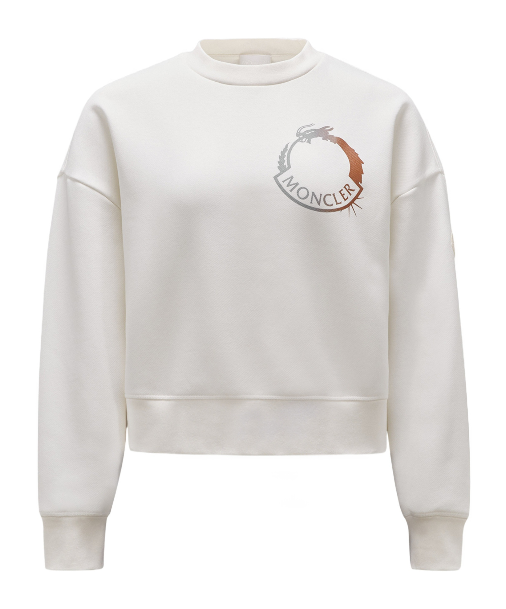 Moncler Dragon Logo-print Sweatshirt In White