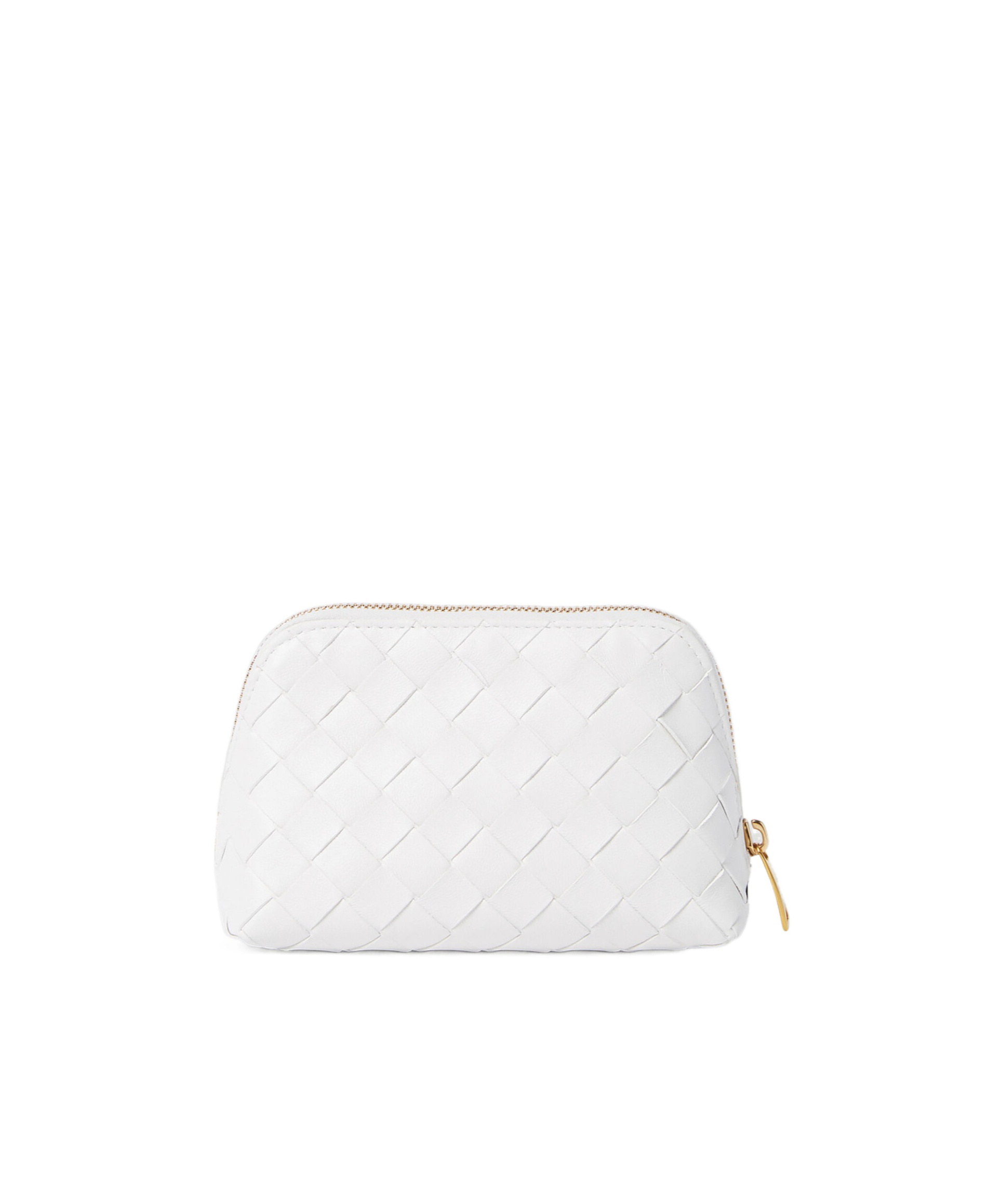 Bottega Veneta Collision Color V-shaped Makeup Bag In White