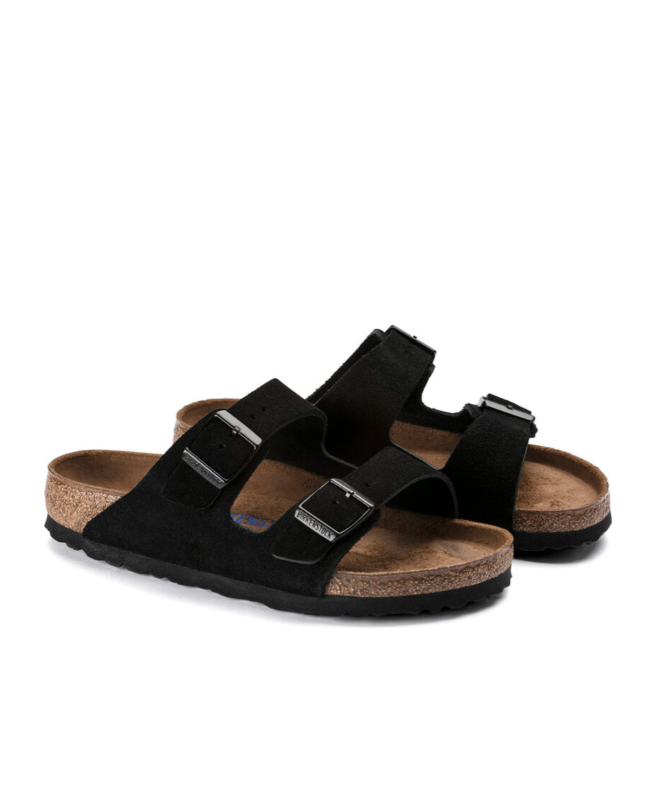 Birkenstock Open-toed Slippers In Black