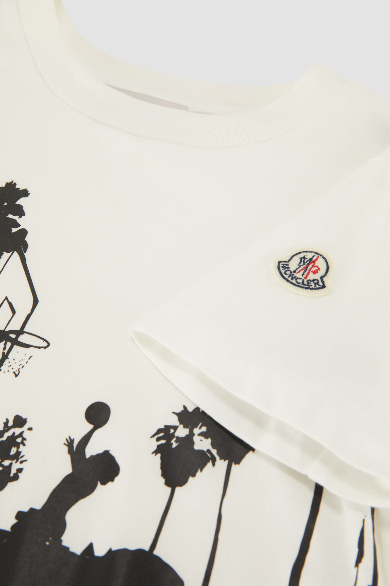 Moncler Graphic-print Cotton T-shirt In White