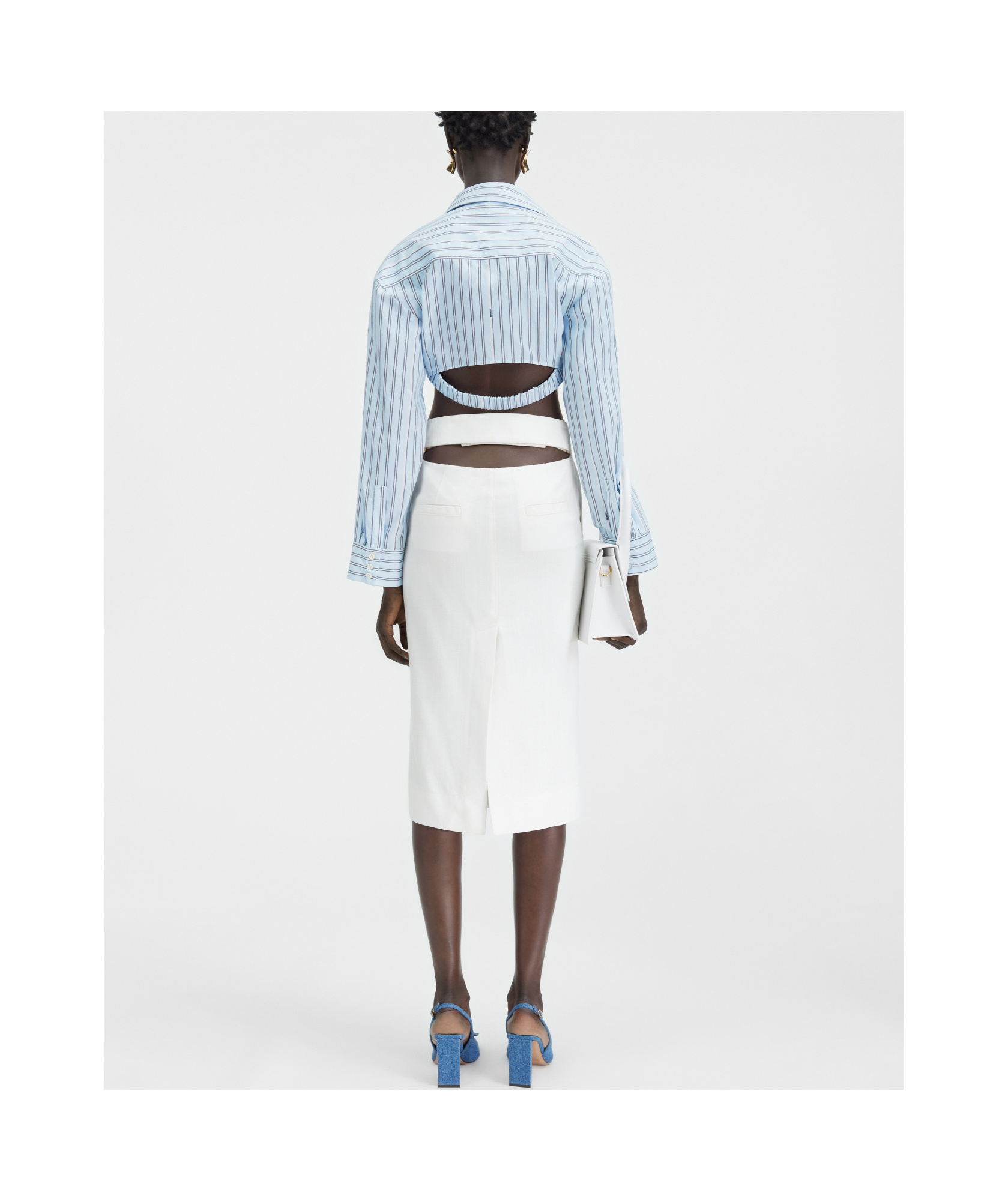 Jacquemus Twisted Shirt In Blue