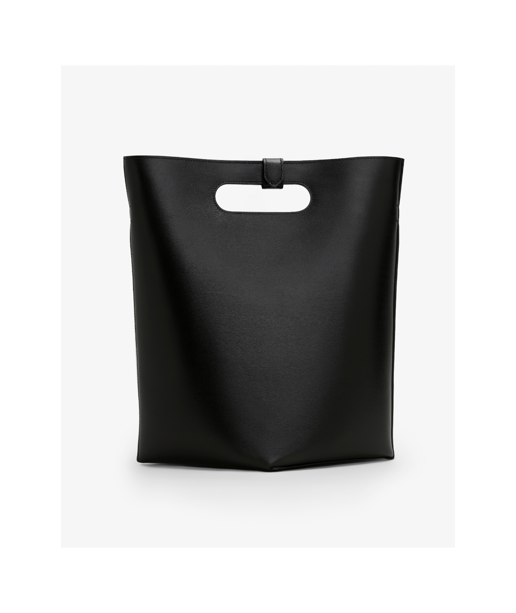 Alaïa Small Folded Leather Tote Bag In Black