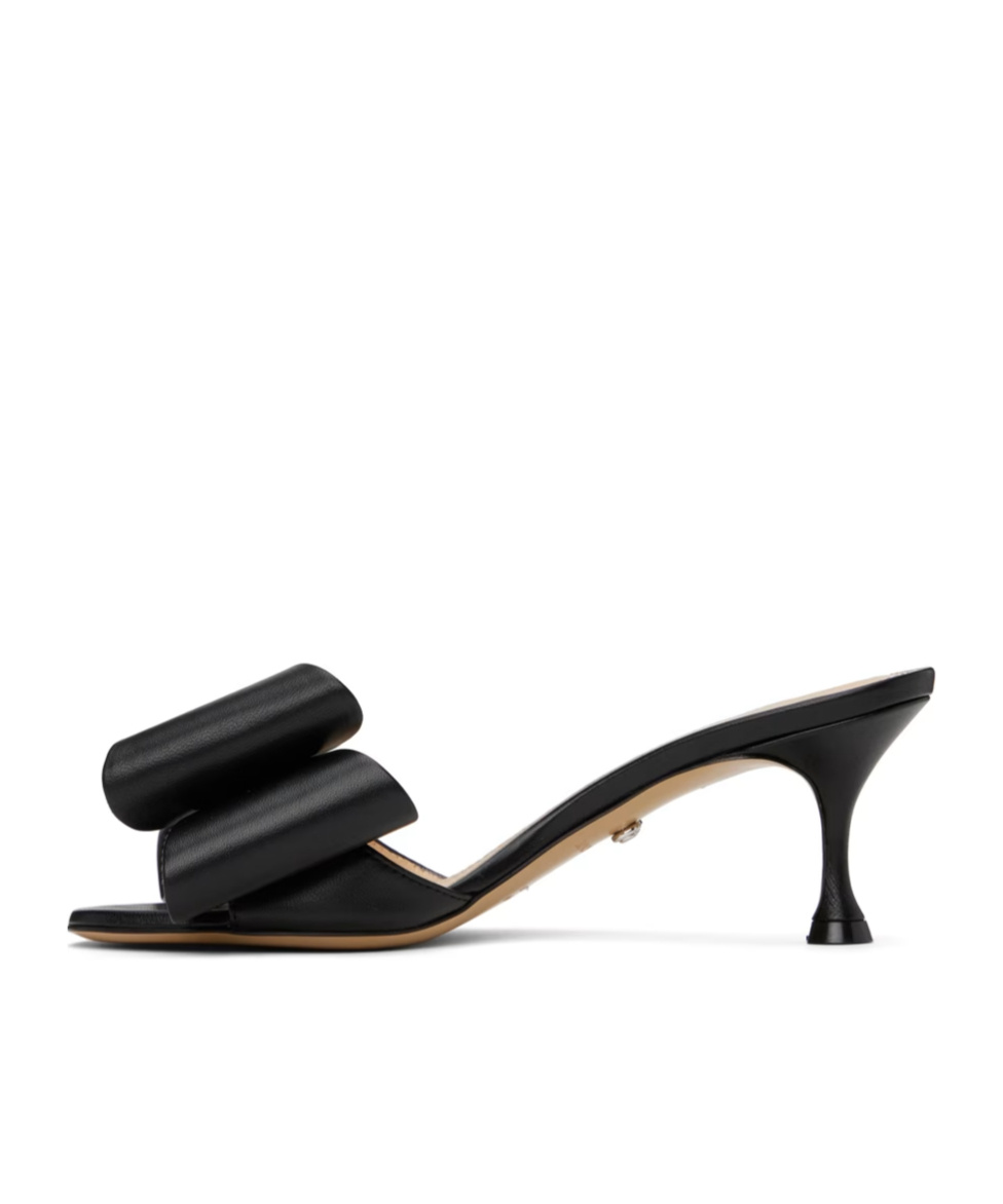 Mach&mach Bow-embellished Leather Mules In Black