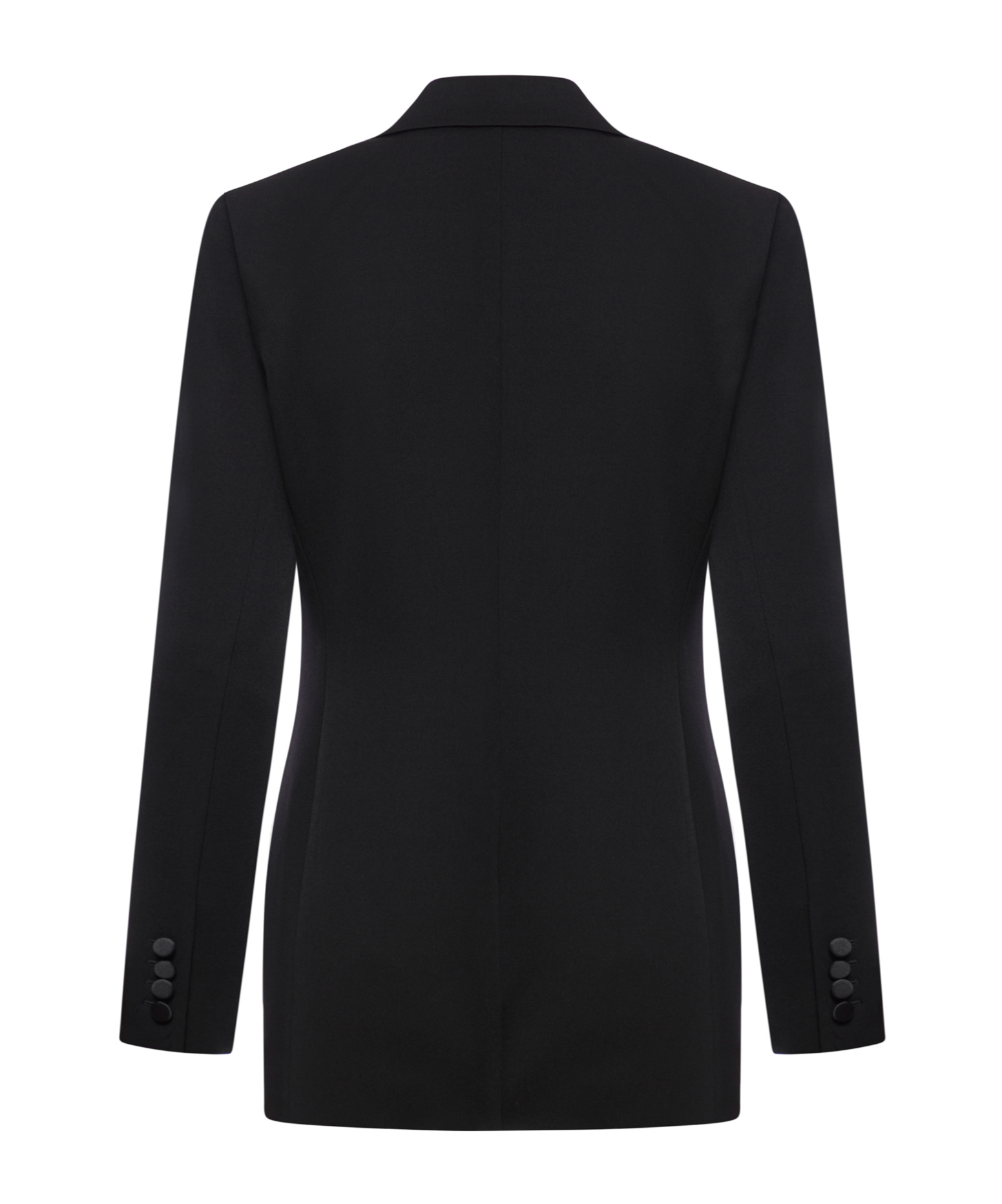 Saint Laurent Leger Armure Double-breasted Blazer In Black