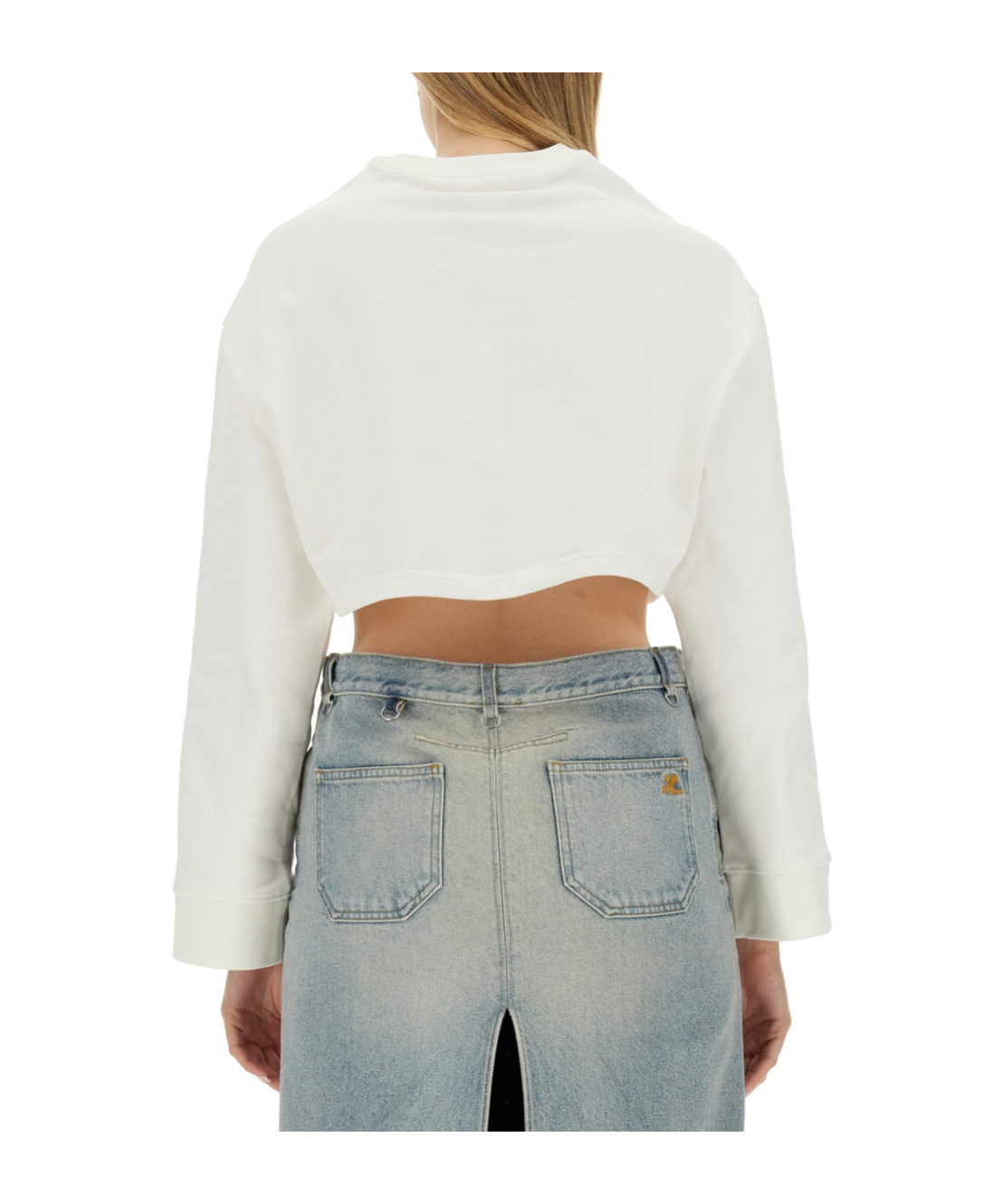 Courrèges Courreges Woman Sweatshirt Ivory Size L Cotton In White