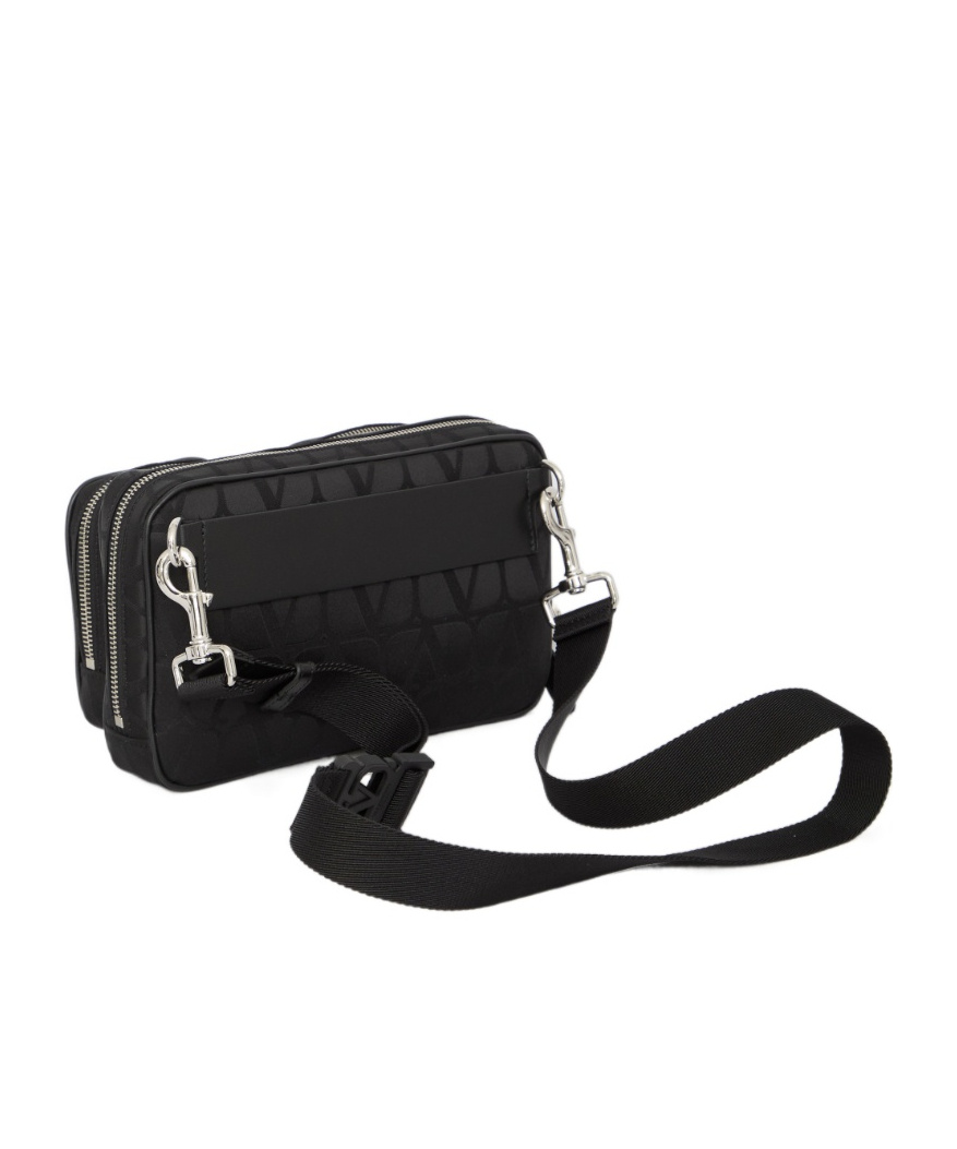 Valentino Toile Iconographe Messenger Bag In Black