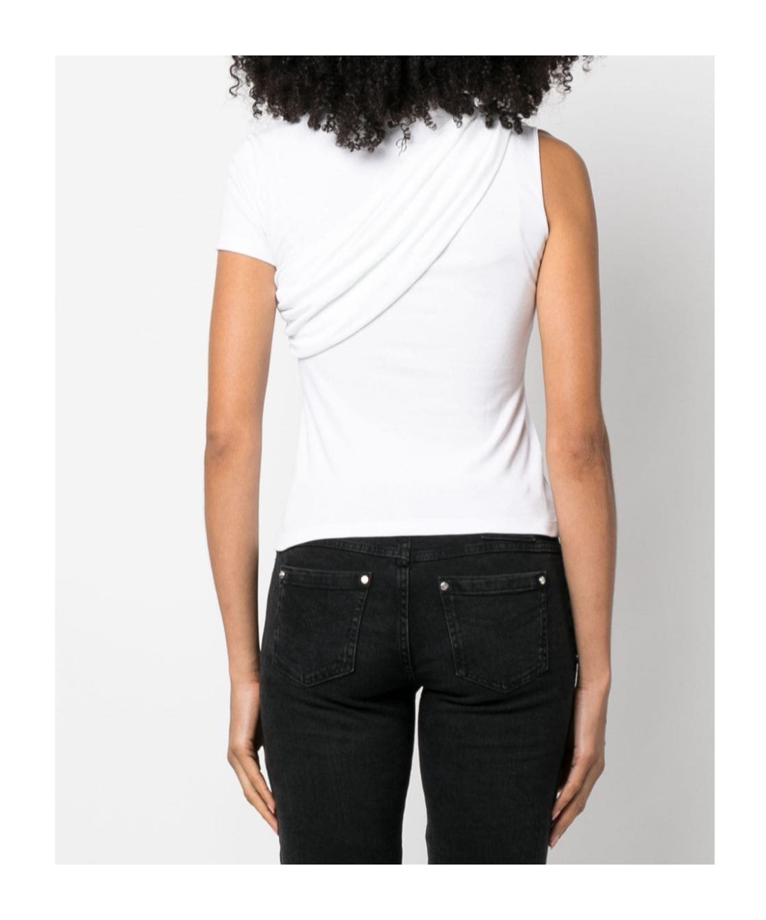Blumarine Twist-detail Cotton T-shirt In White