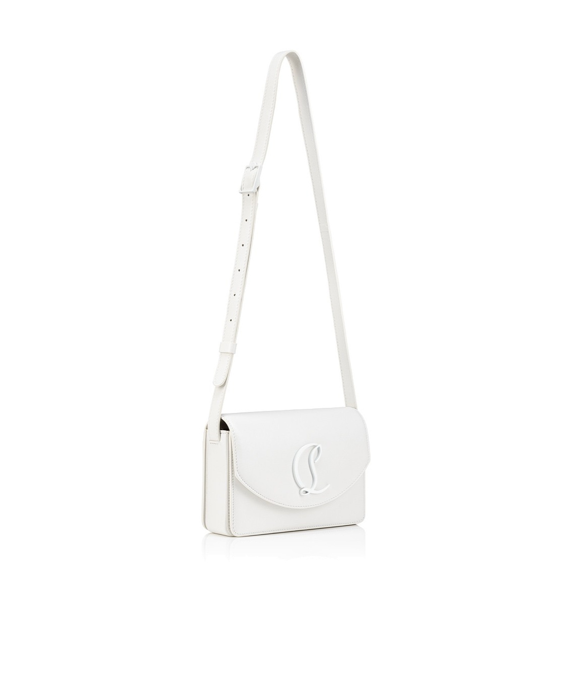 Christian Louboutin Logo Shoulder Bag In White