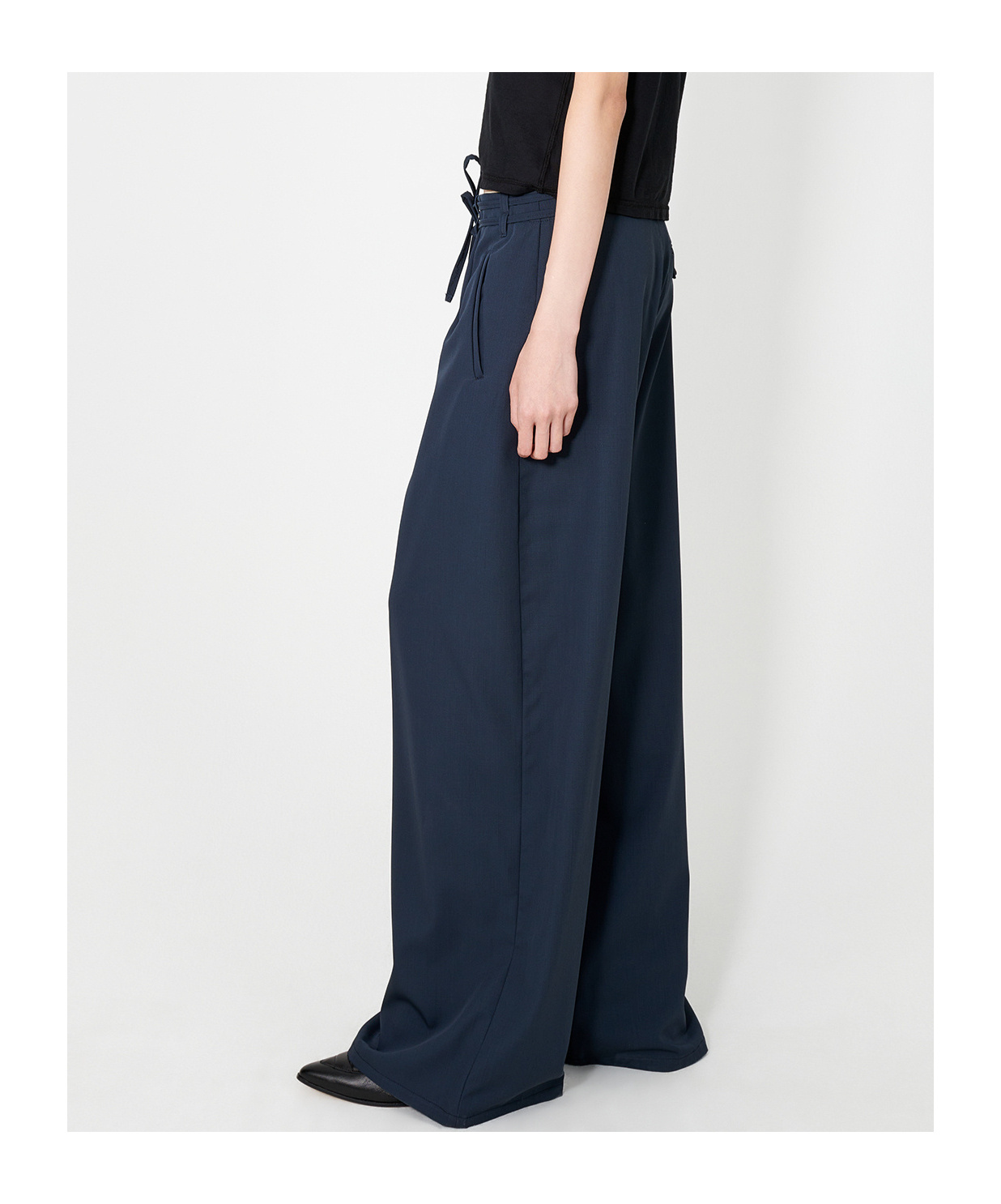 Our Legacy Wide-leg Wool Trousers In Black