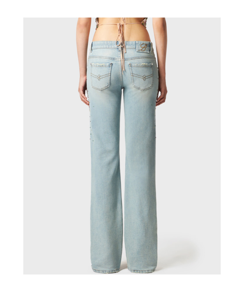 Blumarine Regular Fit Jeans In Gray