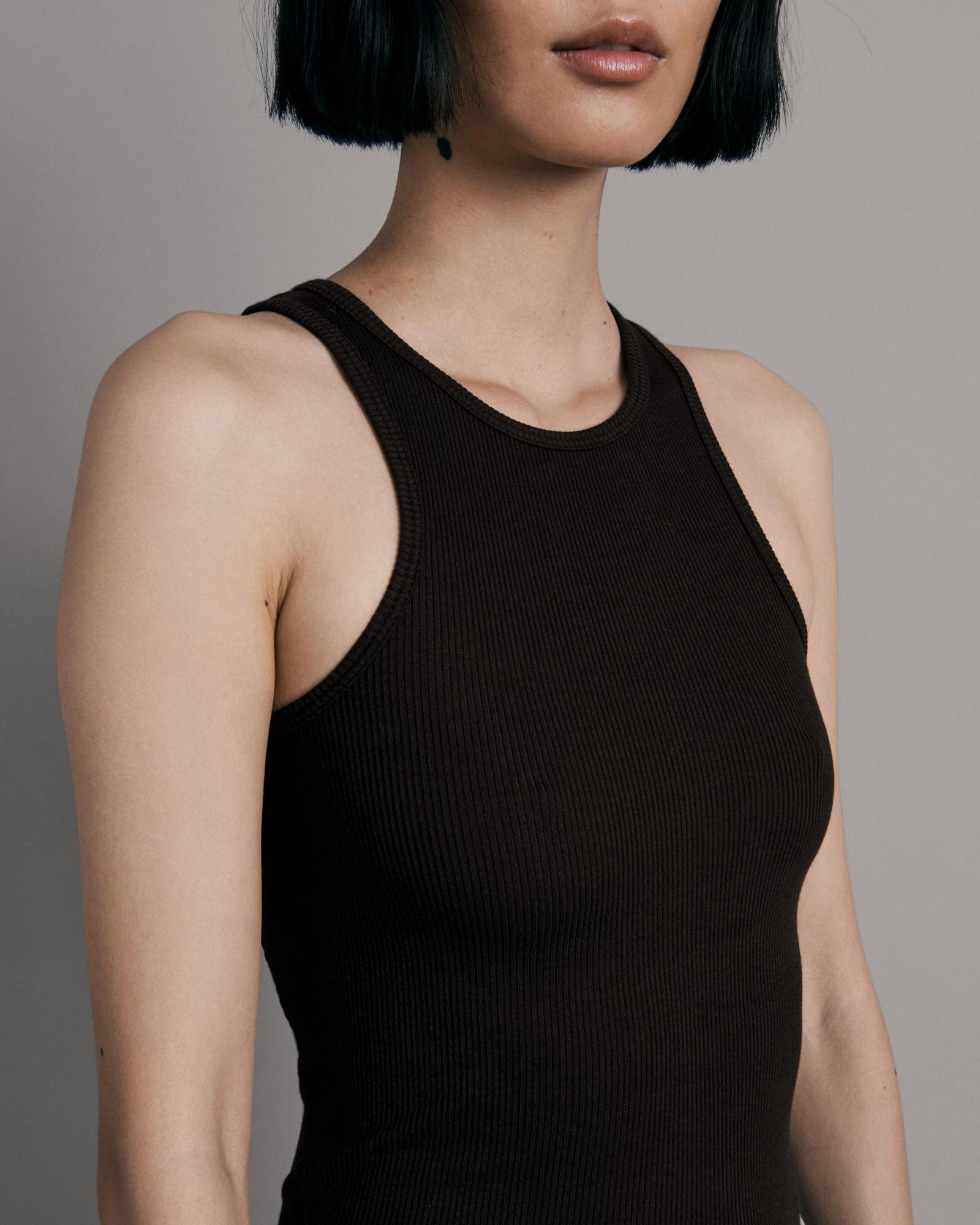 Rag & Bone Rib Vest In Black