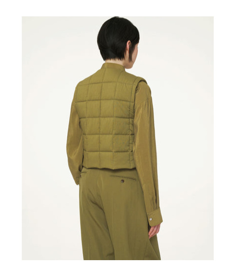 Shop Lemaire Quilted Button Vest In Brown
