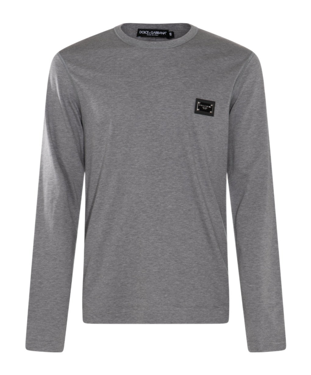 DOLCE & GABBANA DOLCE  GABBANA LOGO PLAQUE CREWNECK T-SHIRT