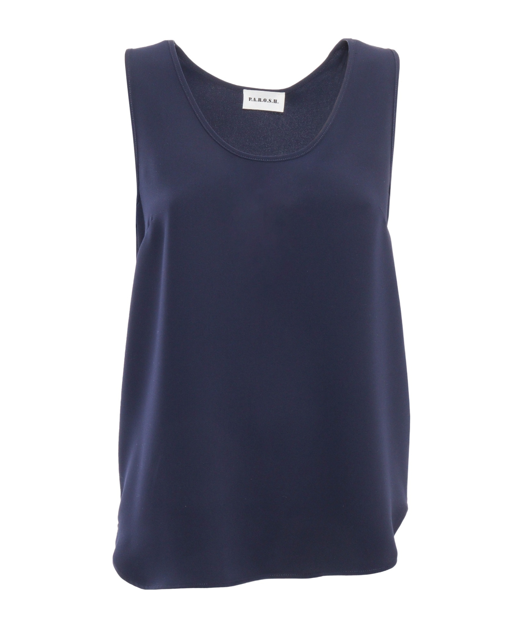 P.a.r.o.s.h Sleeveless Scoop Neck Blouse In Blue