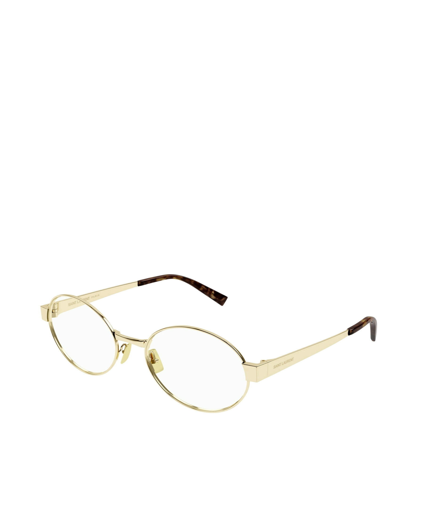 Saint Laurent Oval-frame Glasses In Nude