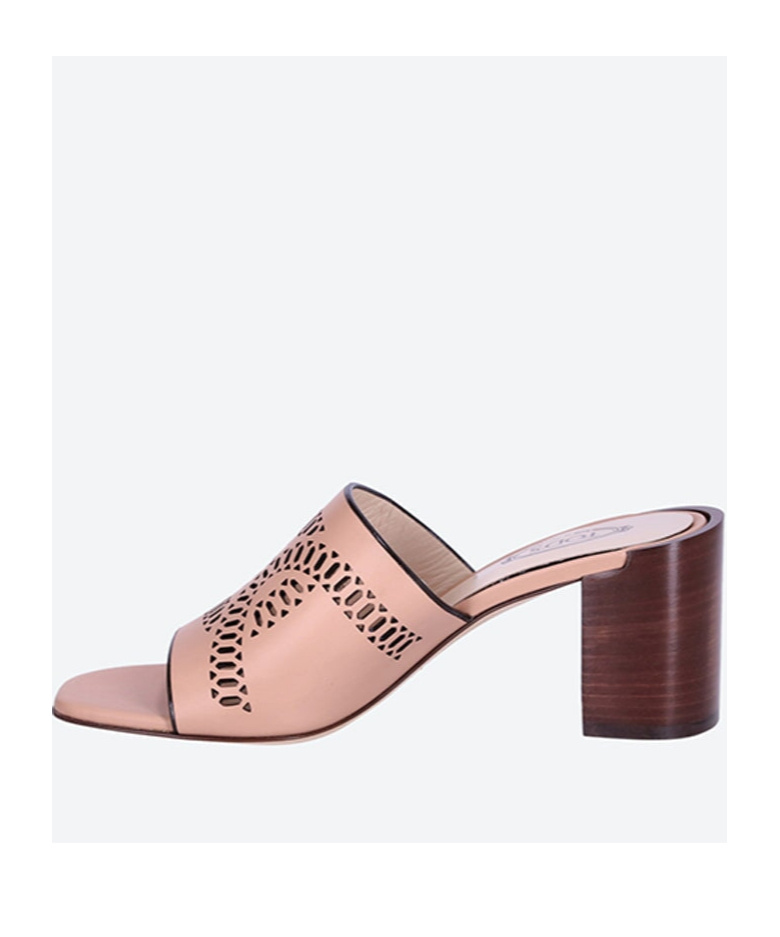 Tod's Kate 75mm Mules In Nude