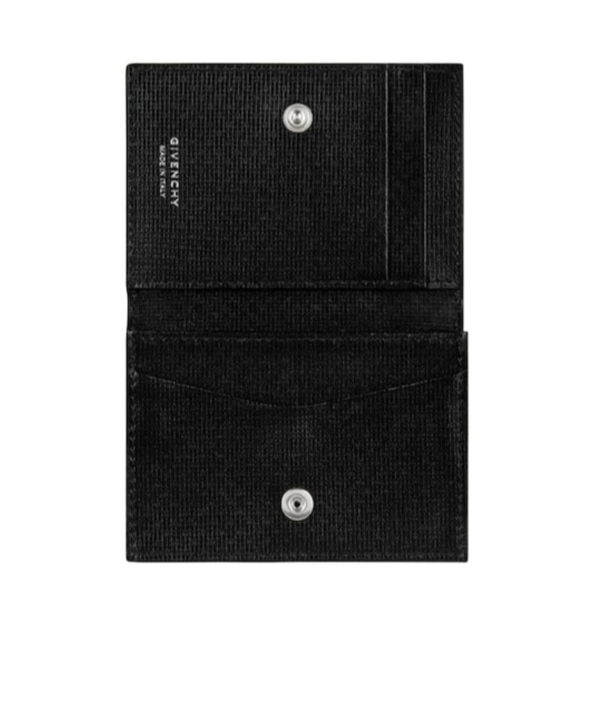 Givenchy Logo Embossed Flap Card Holder In Black
