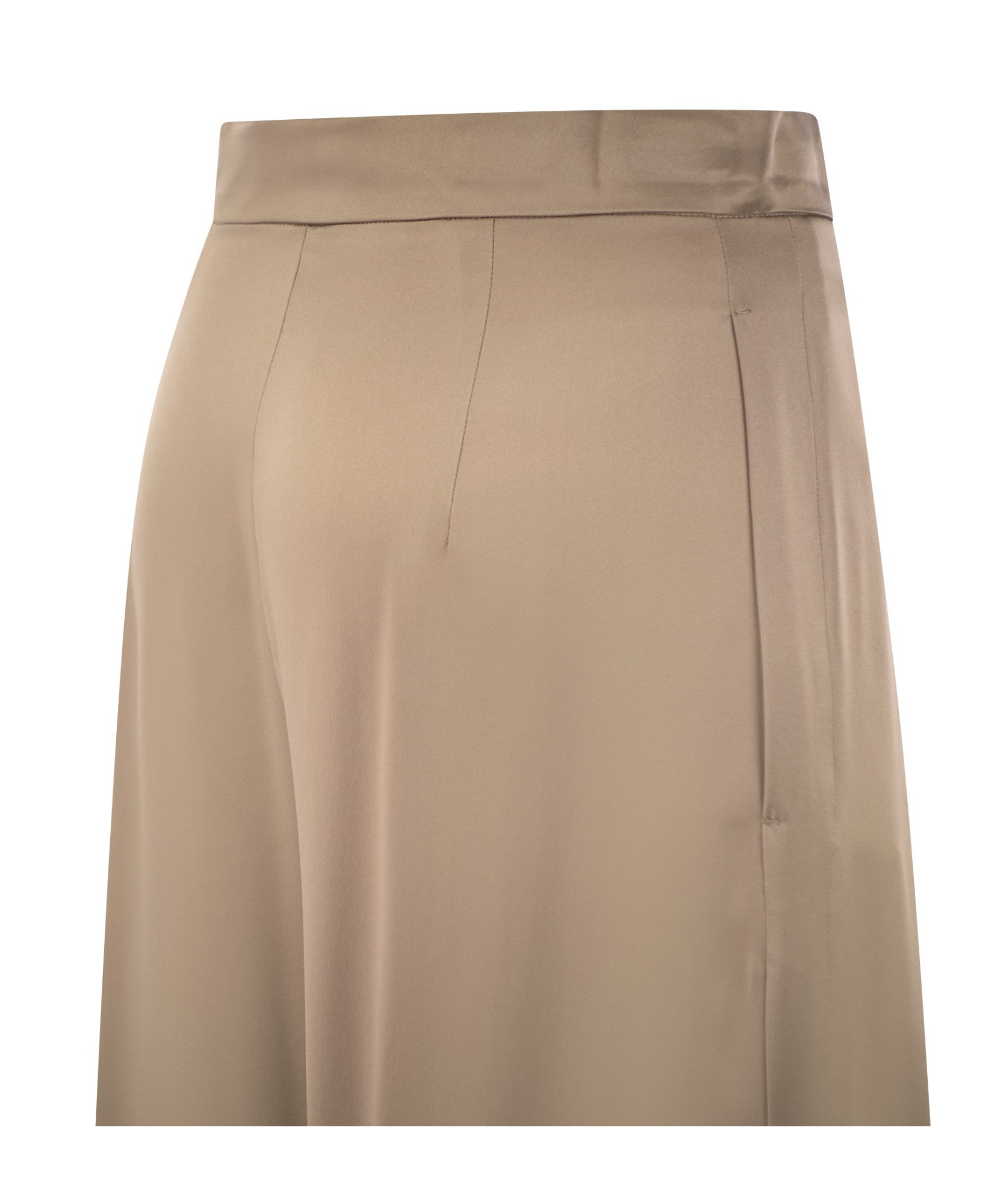 Max Mara Fiesta Silk Flared Trousers In Nude