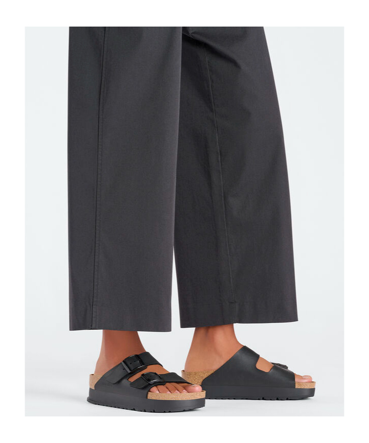 Birkenstock Arizona 25 Mm Platform Slides In Black