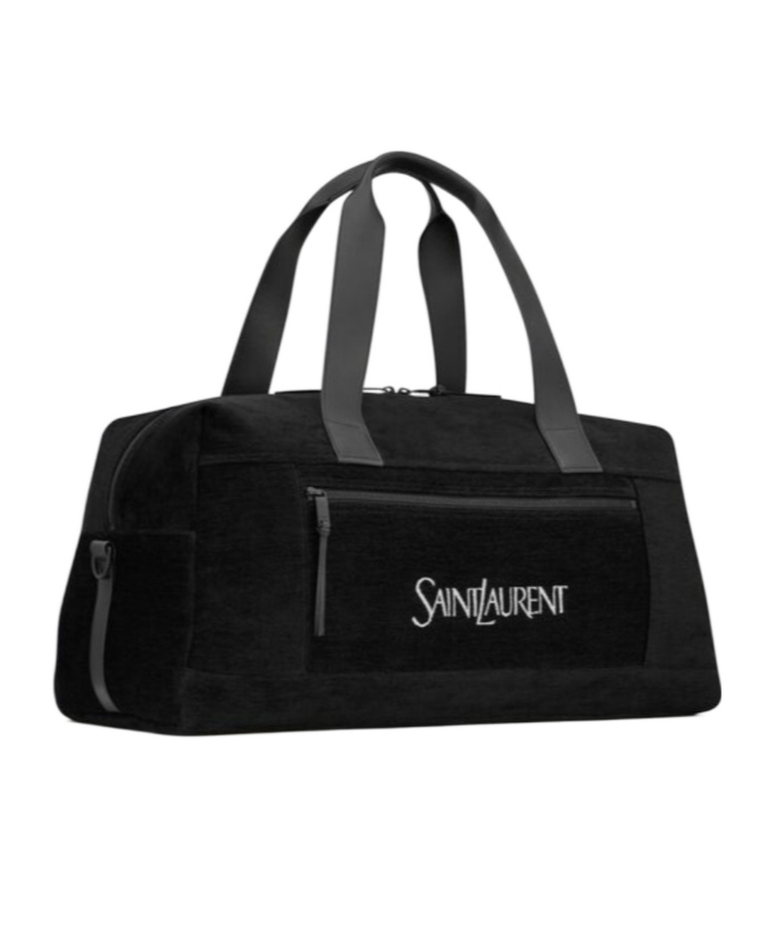 Saint Laurent Large Logo-print Duffle Bag In Black