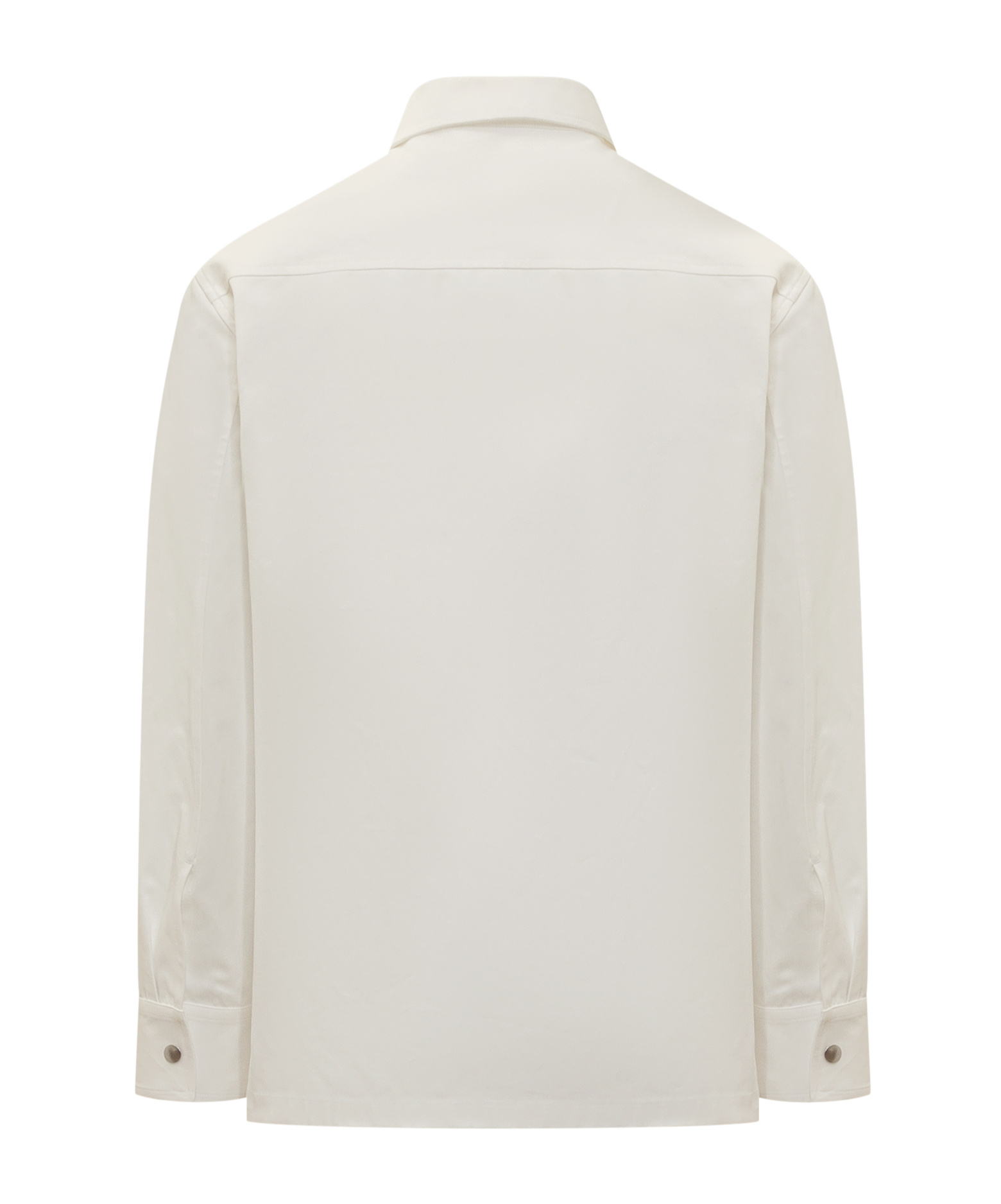 Jil Sander Zippered Shirt With Buttoned Cuffs In White