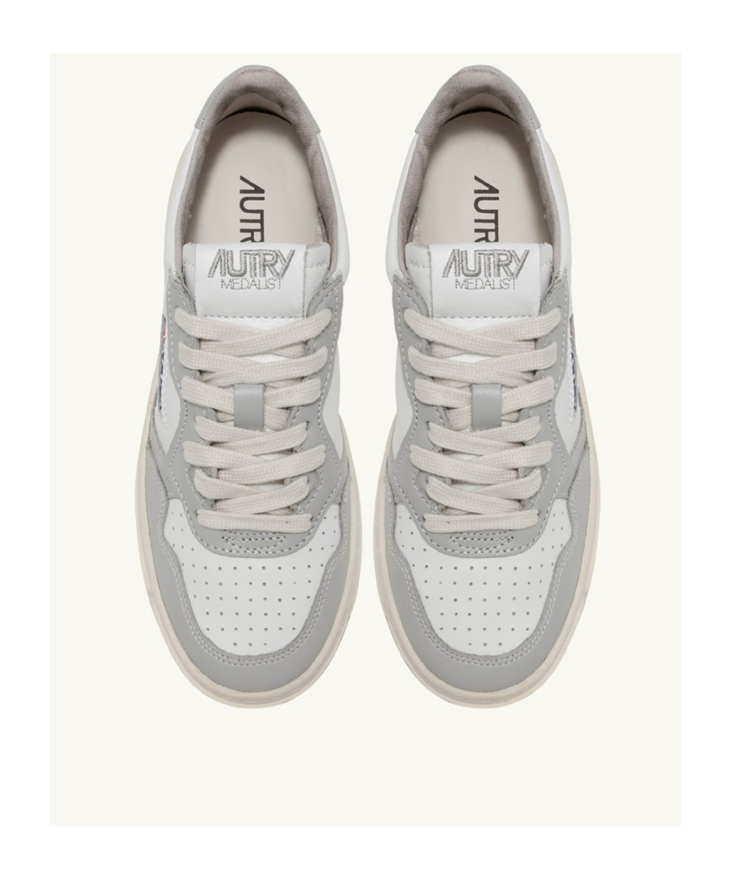 Autry Logo Low Woman Sneakers In Gray