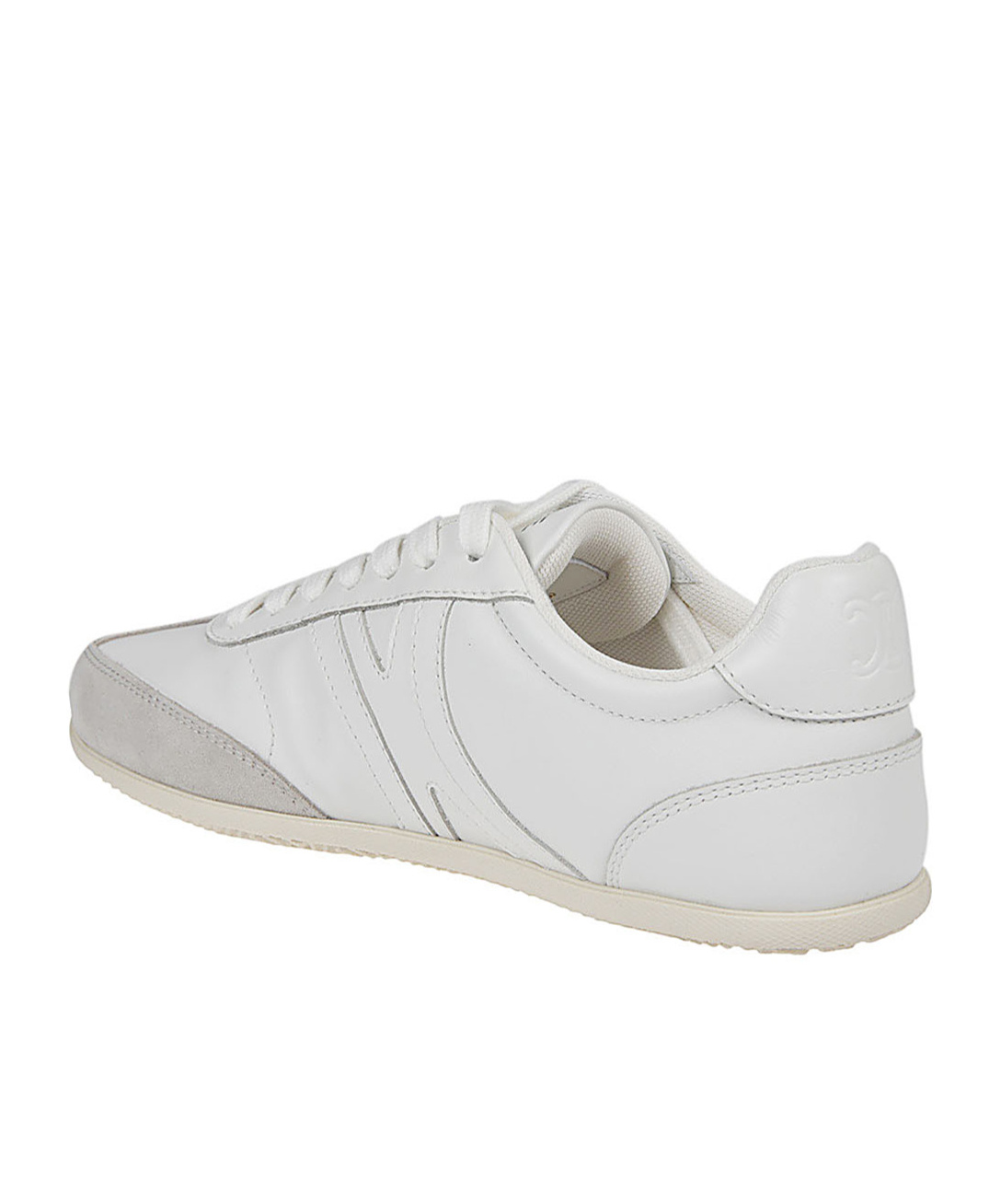 Celine White Lace-up Sneakers For Women In White