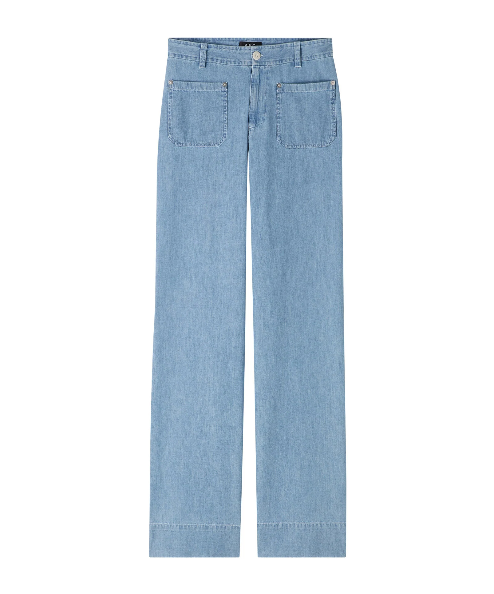 Apc High Waist Four Pocket Jeans In Blue