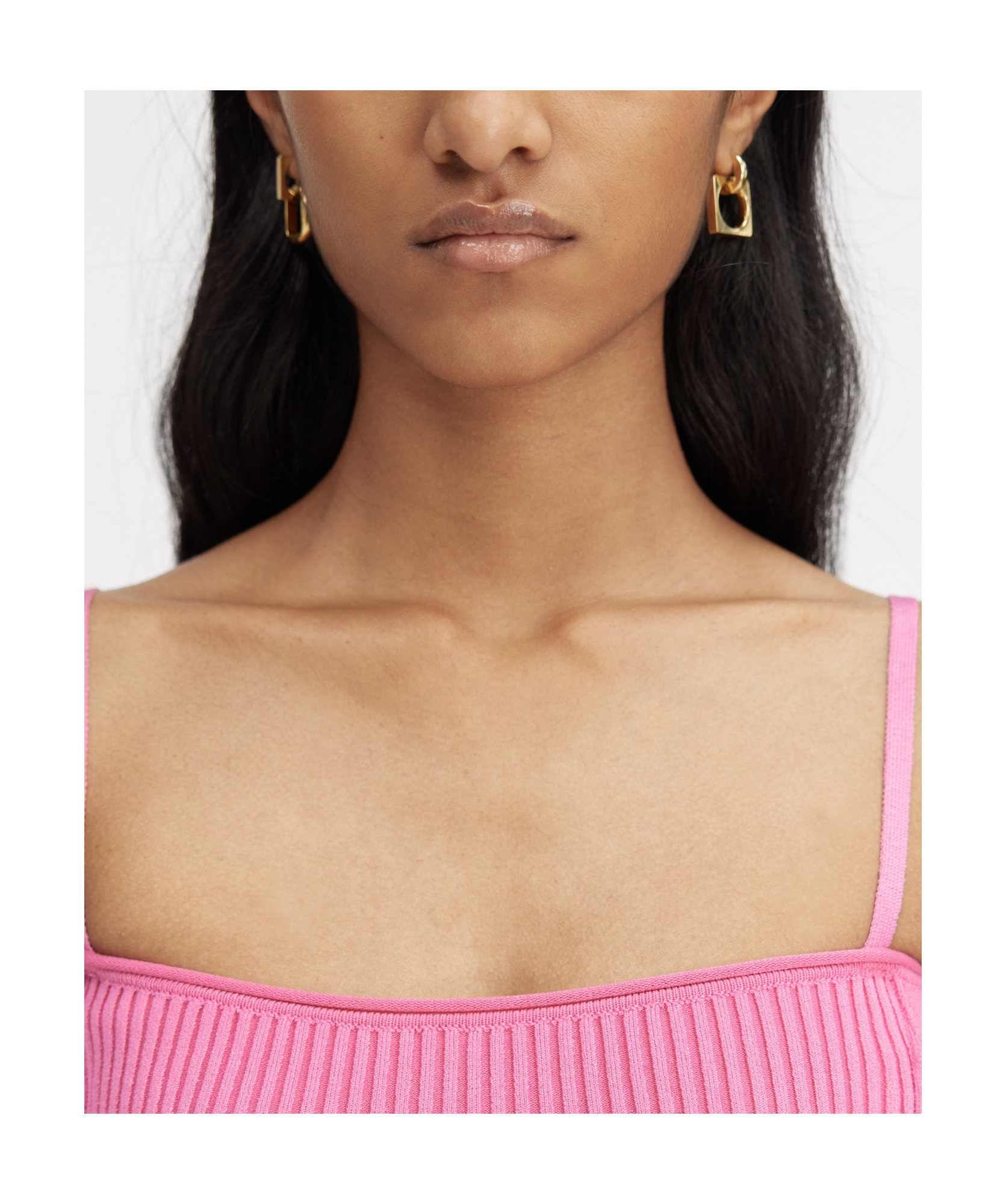 Jacquemus Rib Knitting Sling In Pink
