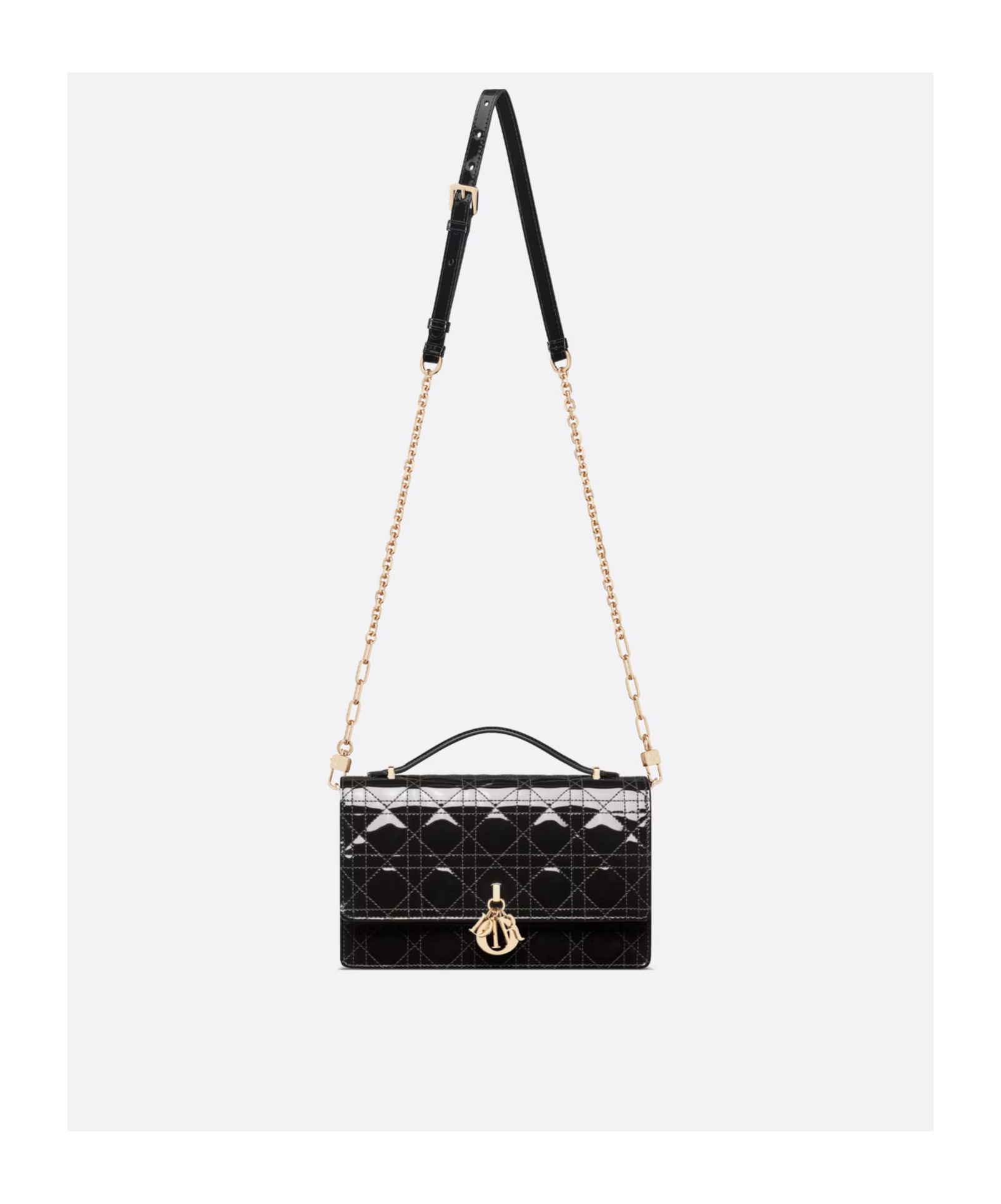 Dior Logo Shoulder Bag In Black