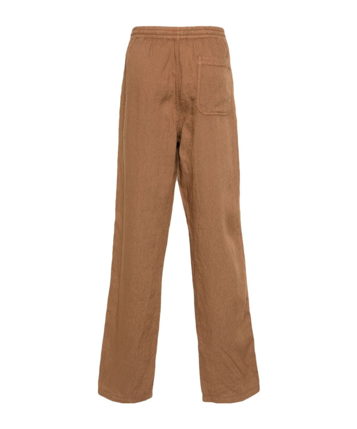 Aspesi Trousers Featuring Elastic Waistband And Wide Leg In Brown