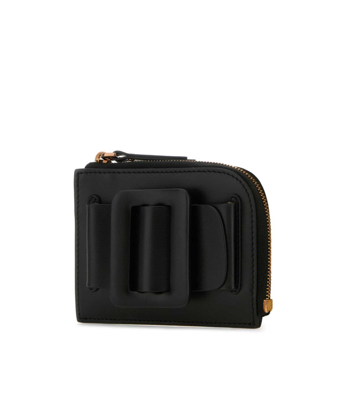 Boyy Buckle-detailed Zipped Card Holder In Black
