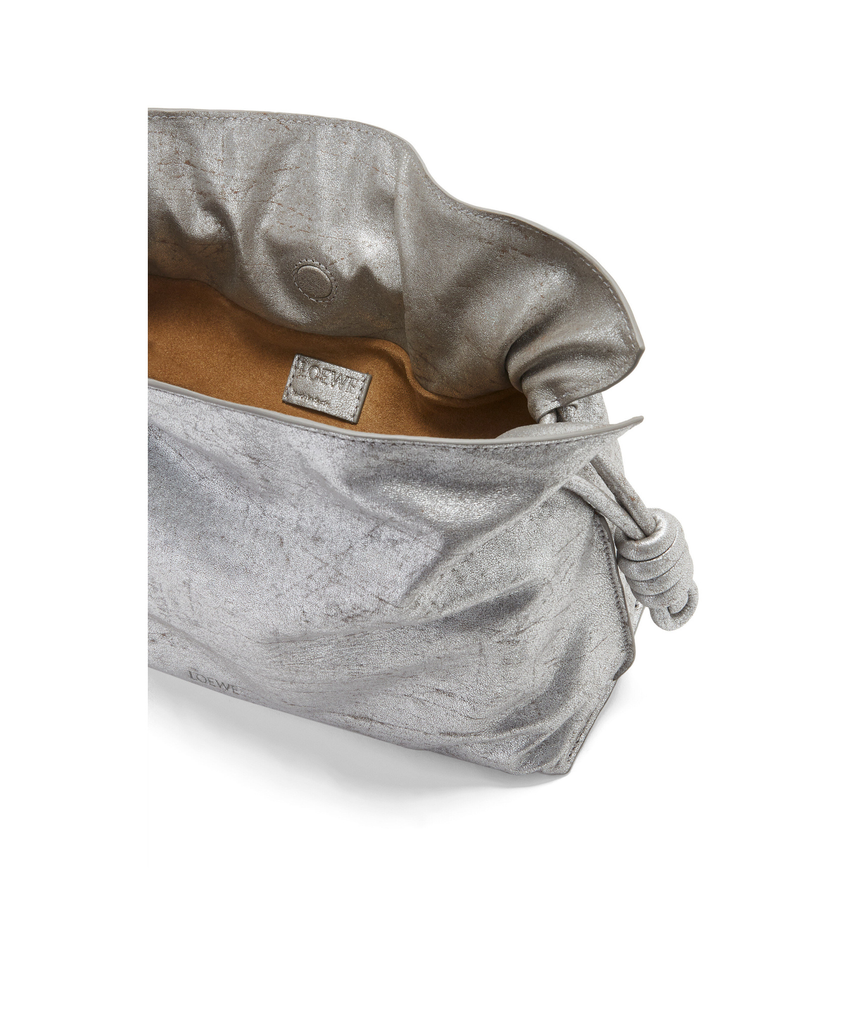 Loewe Flamenco Logo Shoulder Bag In Gray