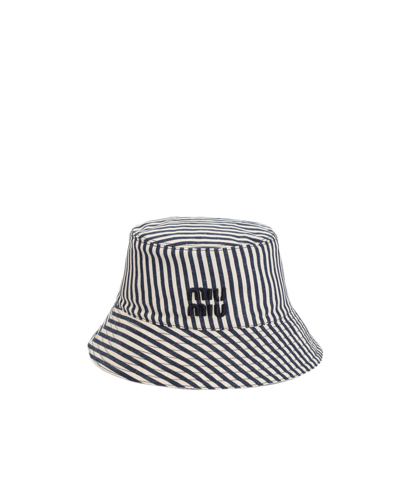 Miu Miu Reversible Hat With Pouch In Black