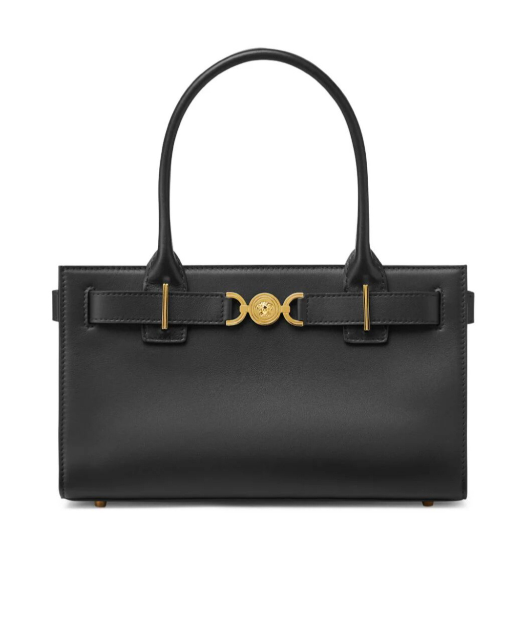 Versace Medusa 95 Large Leather Tote Bag In Black