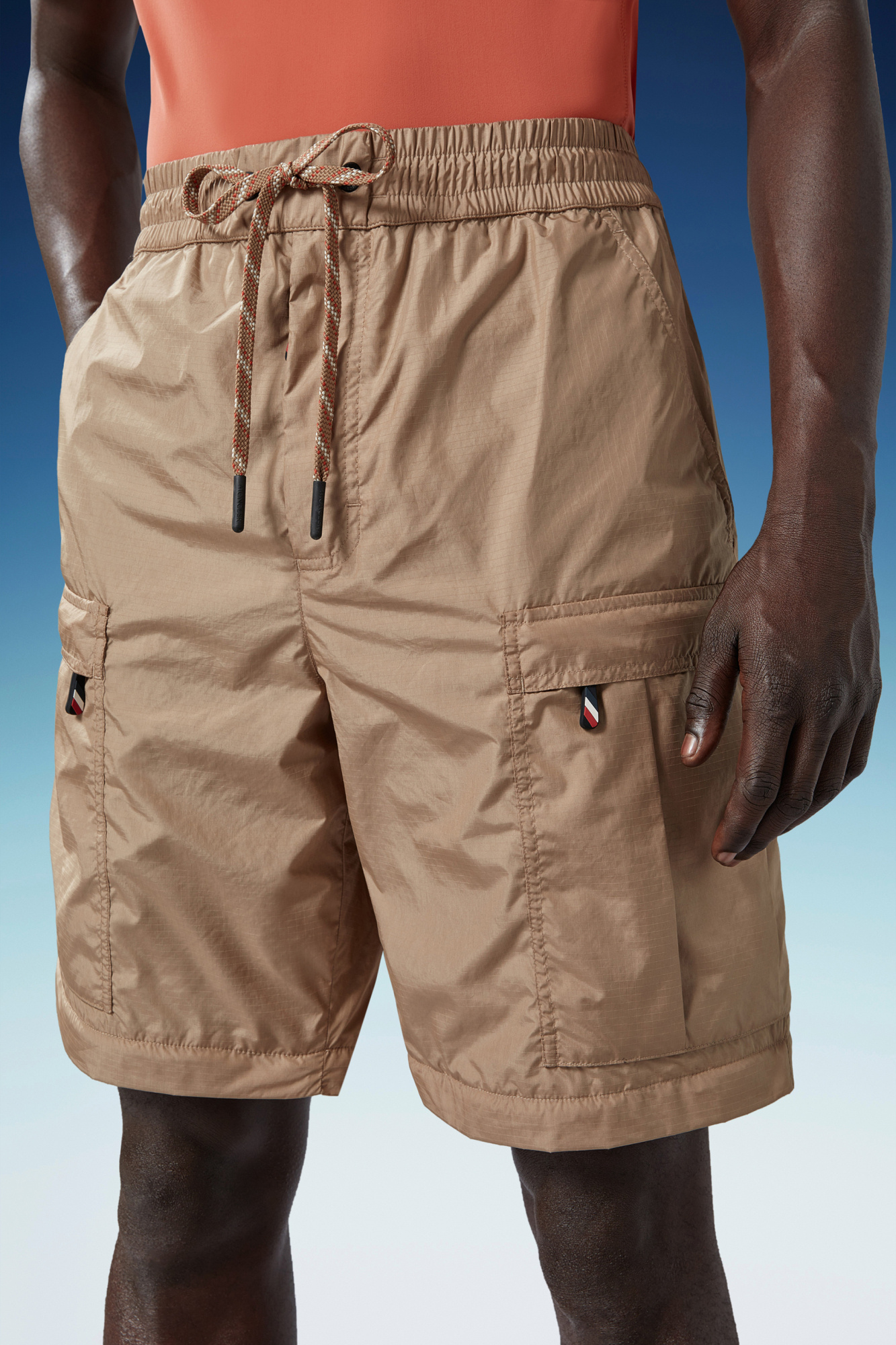 Moncler Grenoble Drawstring Cargo Pants In Brown