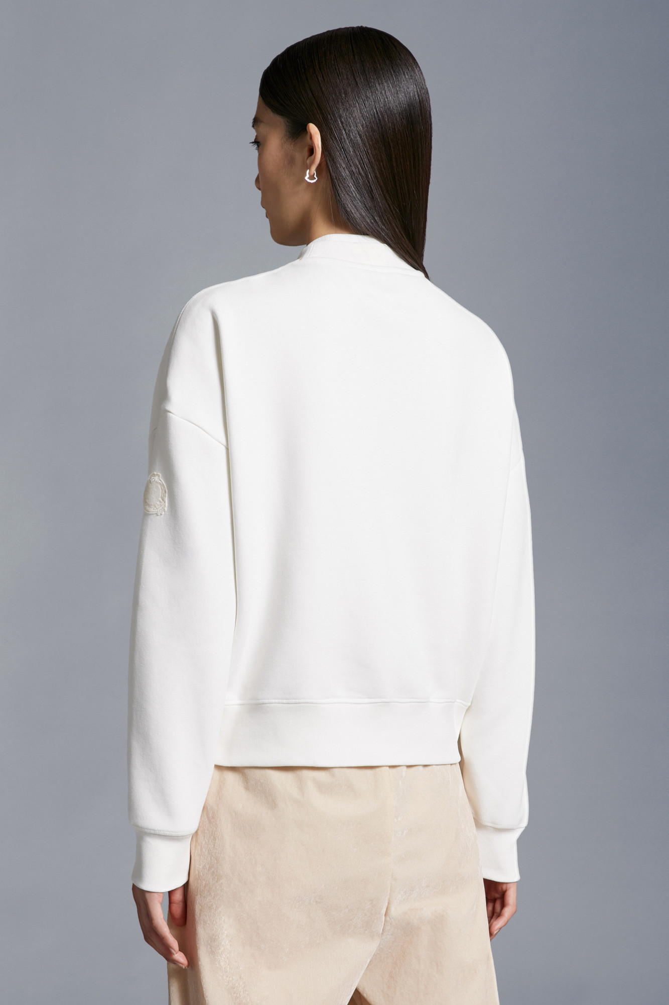 Moncler Dragon Logo-print Sweatshirt In White
