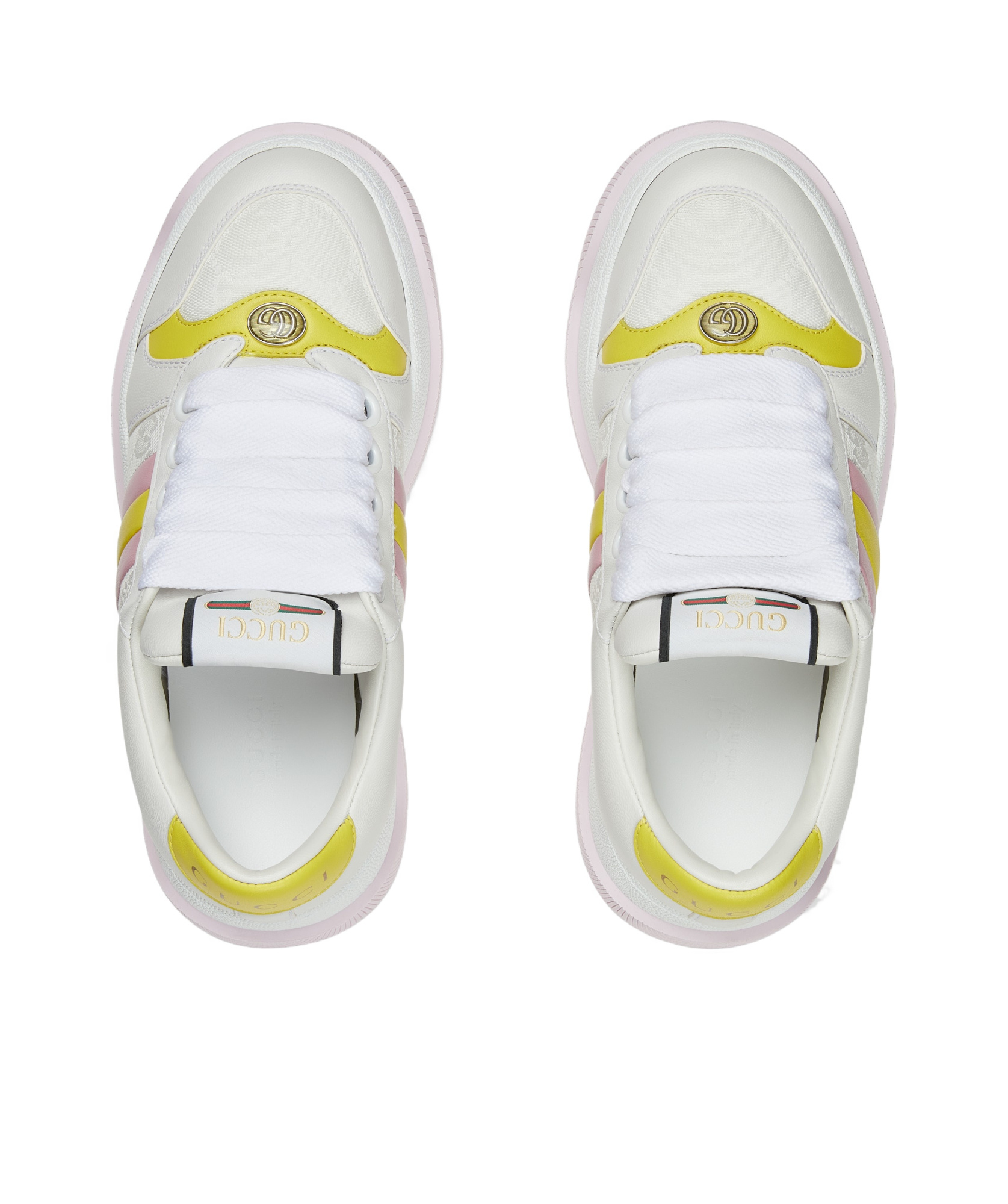 Gucci Screener Platform Sneakers In White