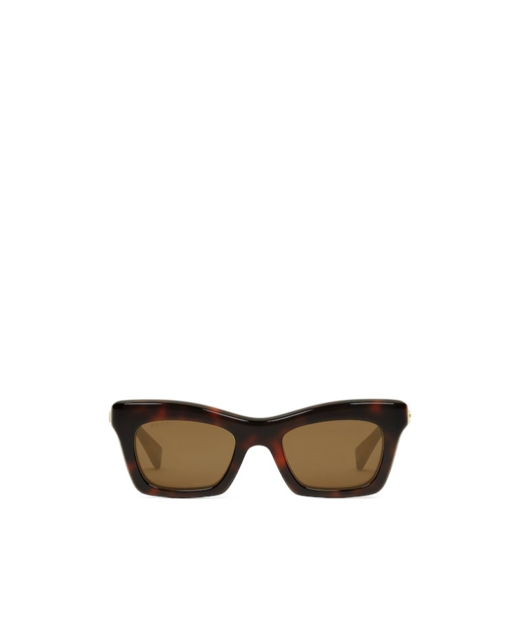 Gucci Acetate Rectangular Sunglasses In Green