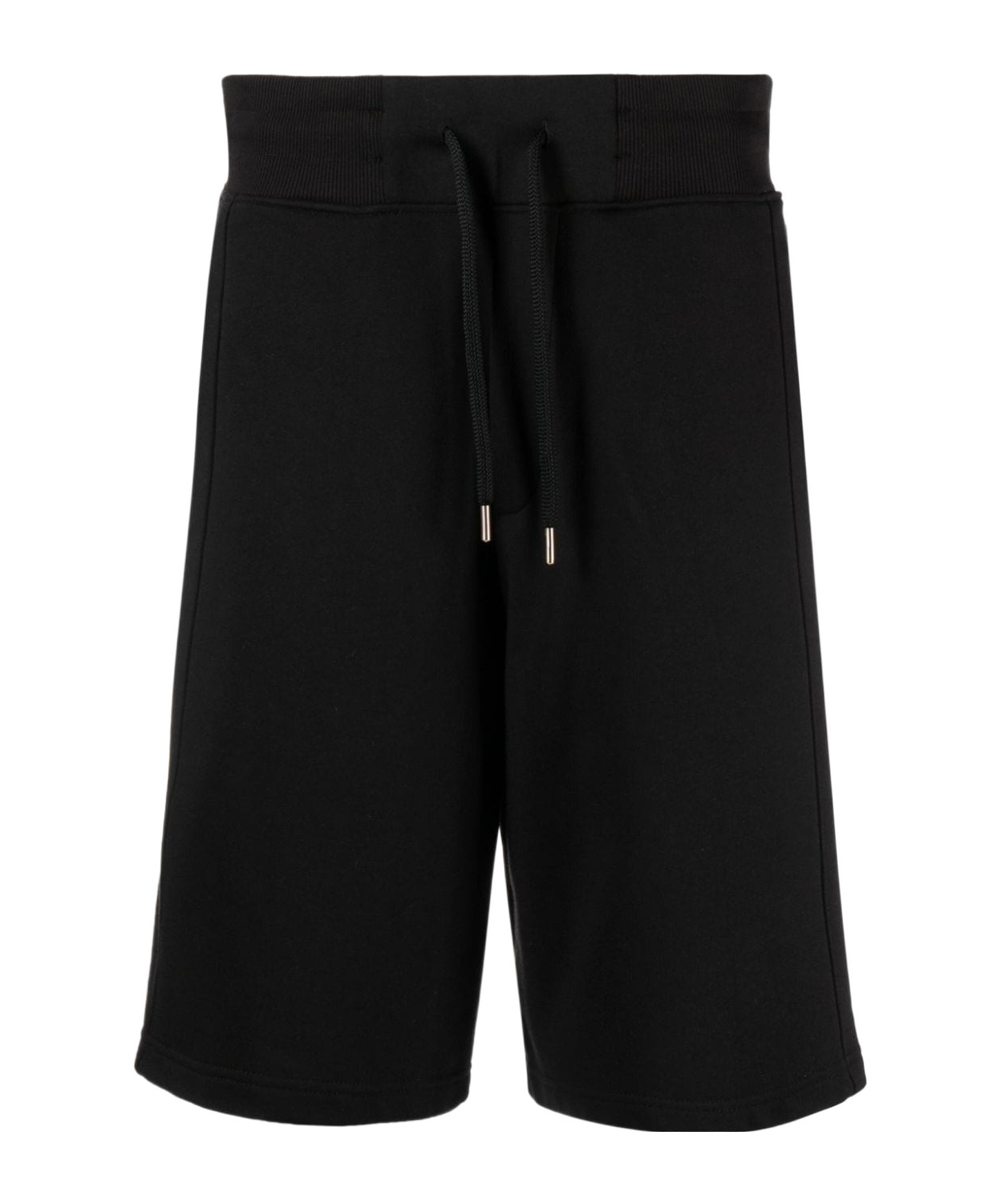 Versace Jeans Logo-appliqué Cotton Track Shorts In Black